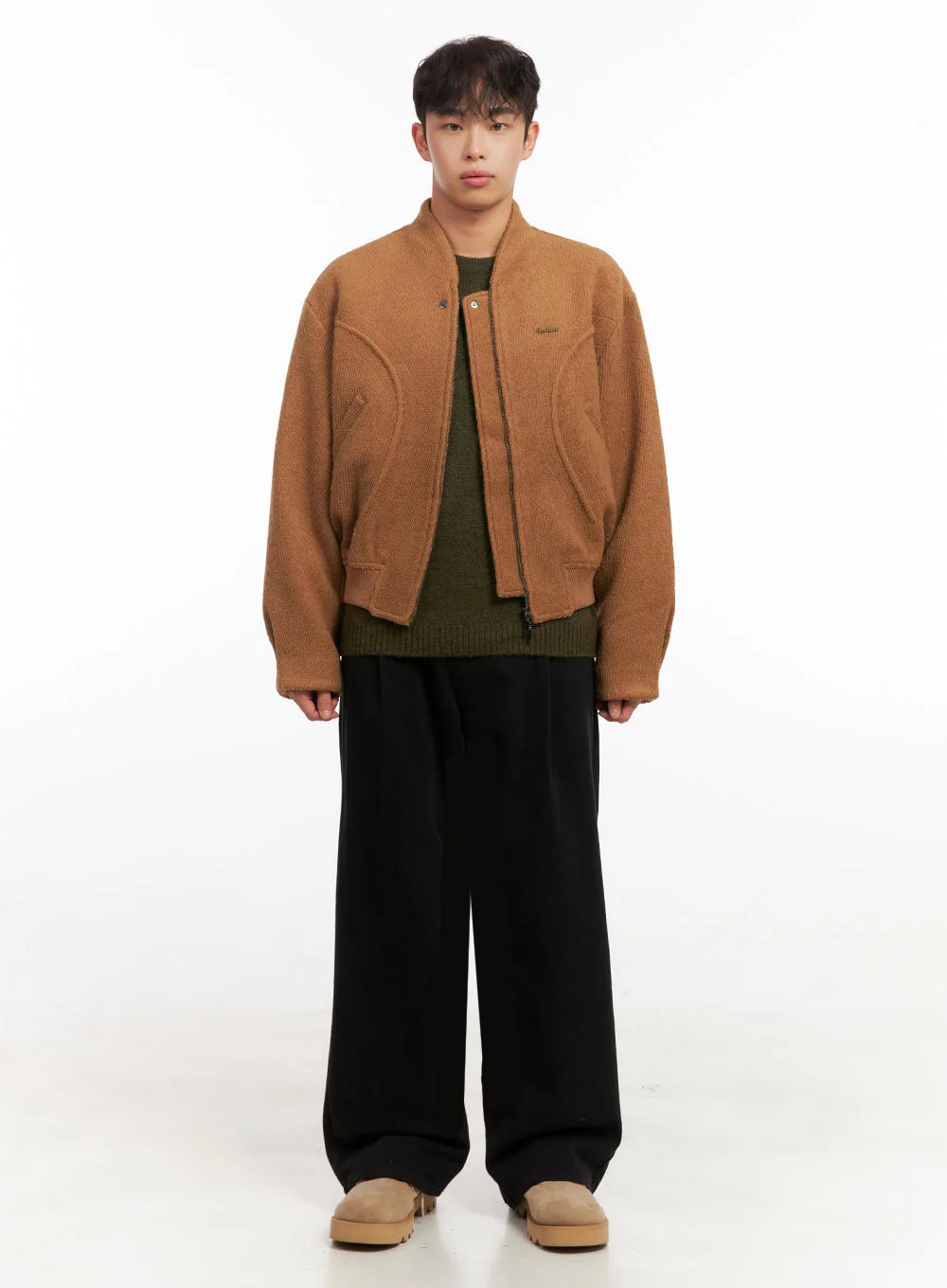 Men's Knitted Bomber Jacket ID427 - Image 6