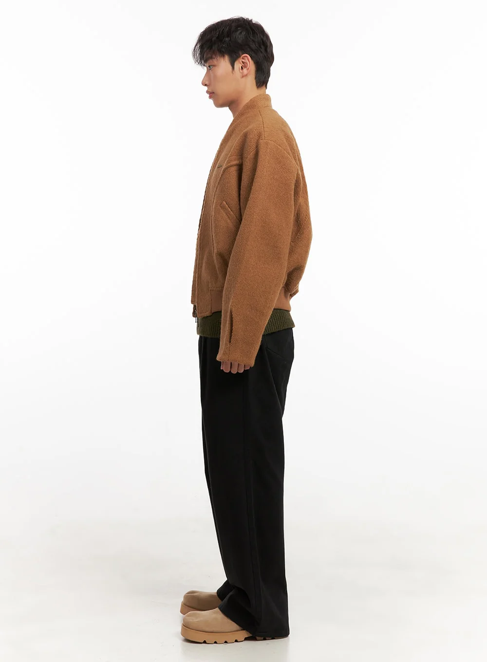Men's Knitted Bomber Jacket ID427 - Image 7