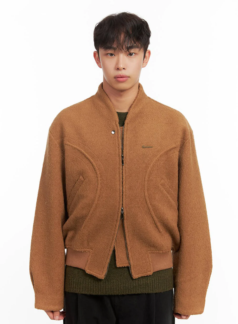 Men's Knitted Bomber Jacket ID427 - Image 9