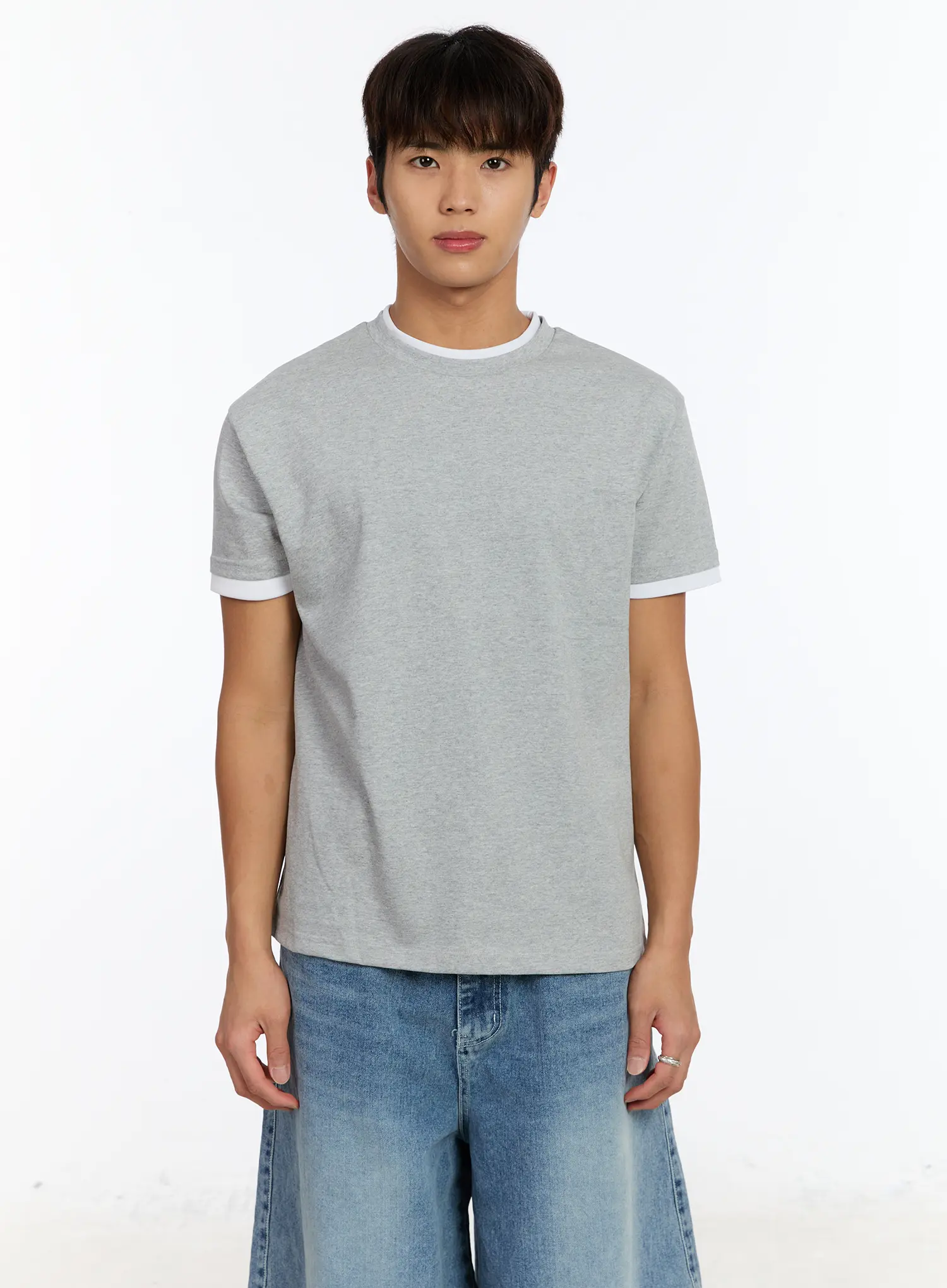 Men's Layered Crewneck T-Shirt IM530 - Image 12