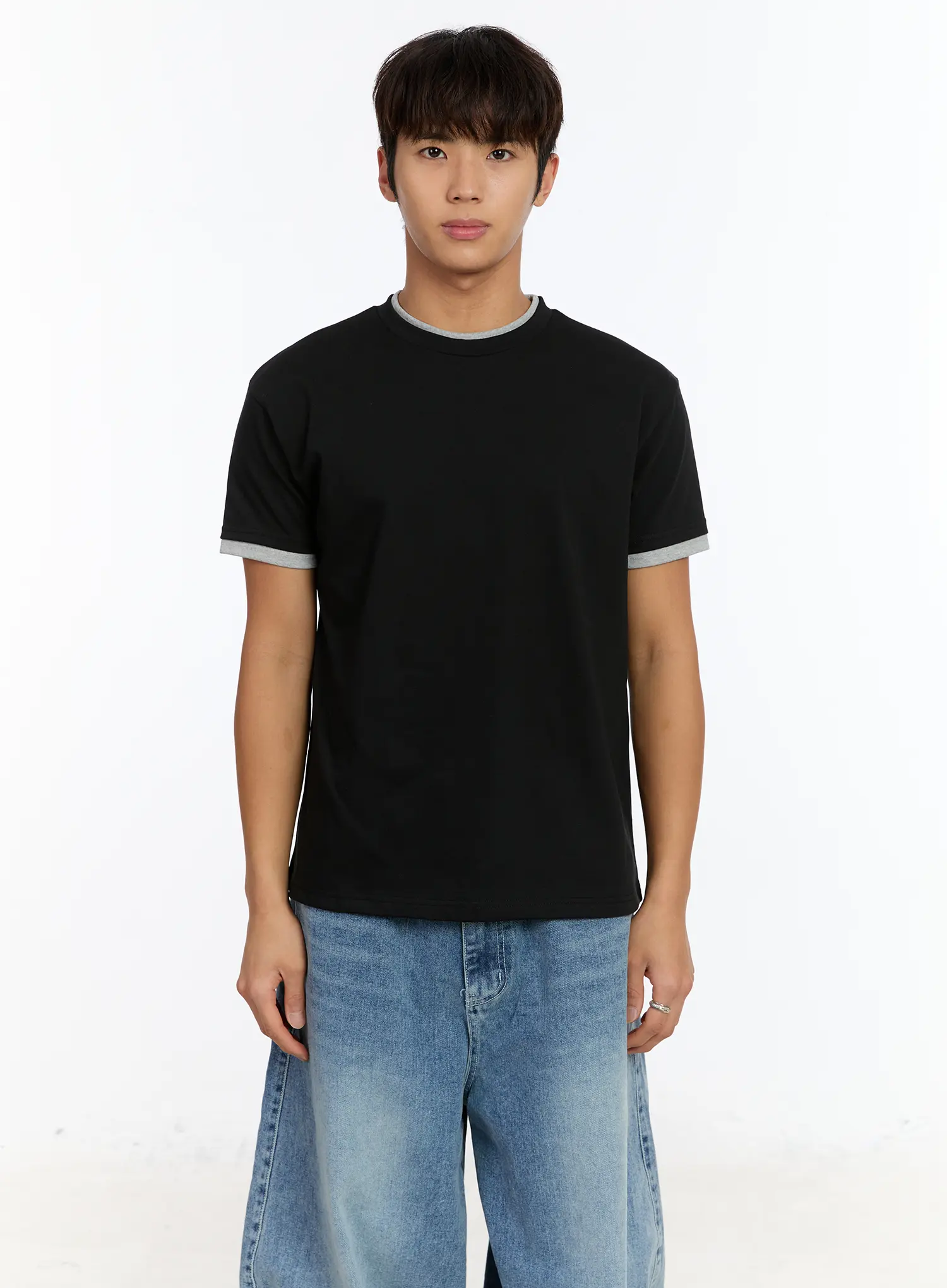 Men's Layered Crewneck T-Shirt IM530 - Image 13