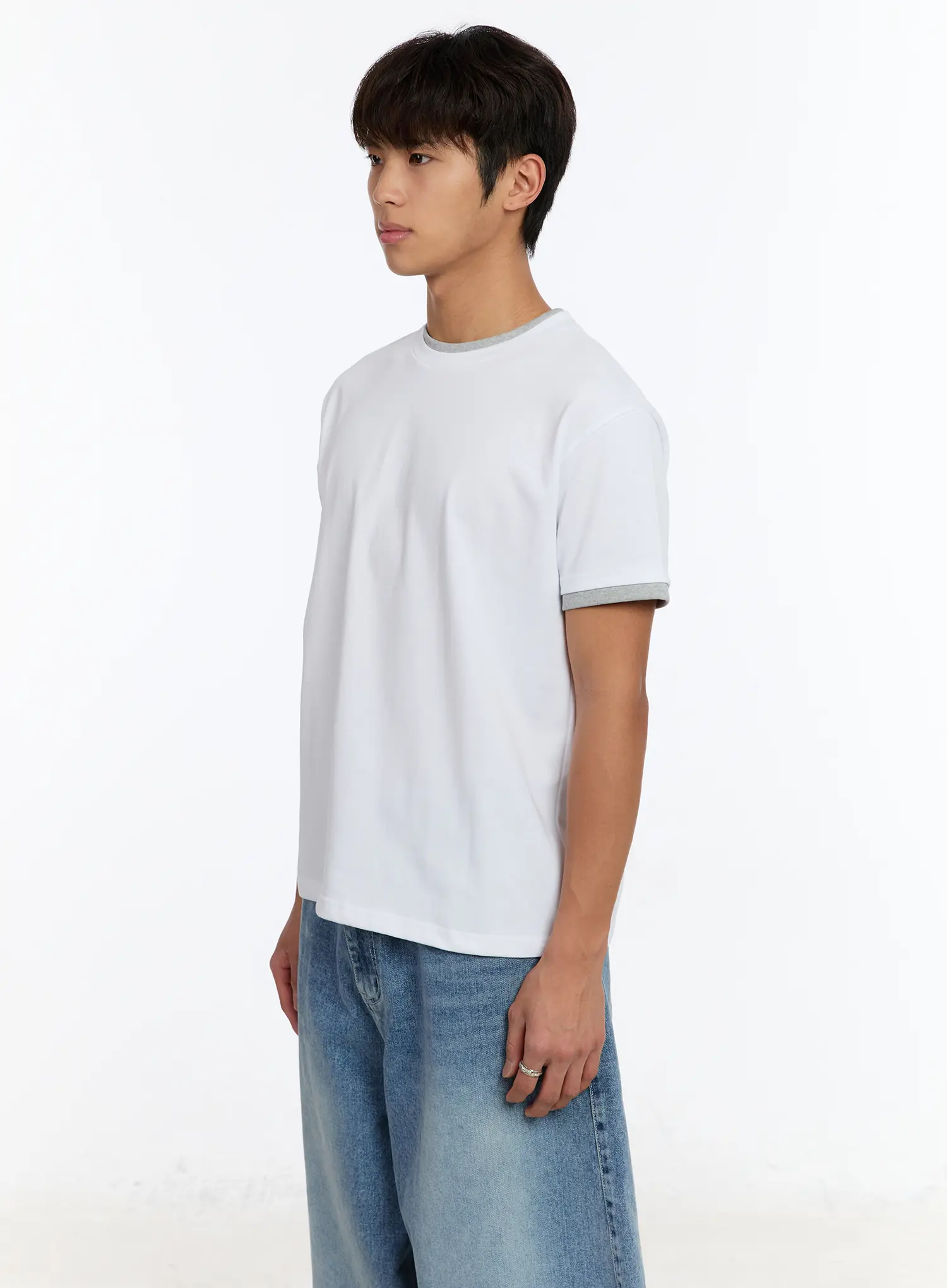 Men's Layered Crewneck T-Shirt IM530 - Image 4