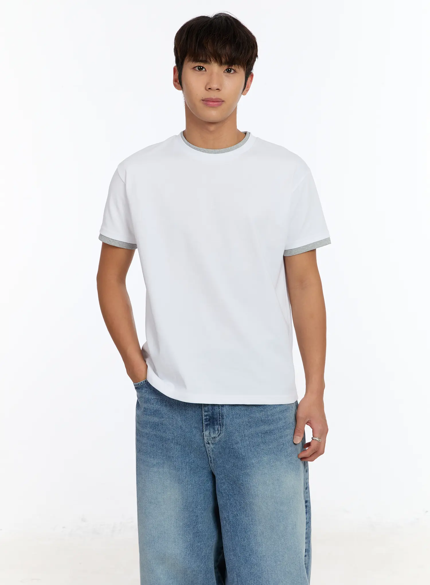 Men's Layered Crewneck T-Shirt IM530 - Image 6