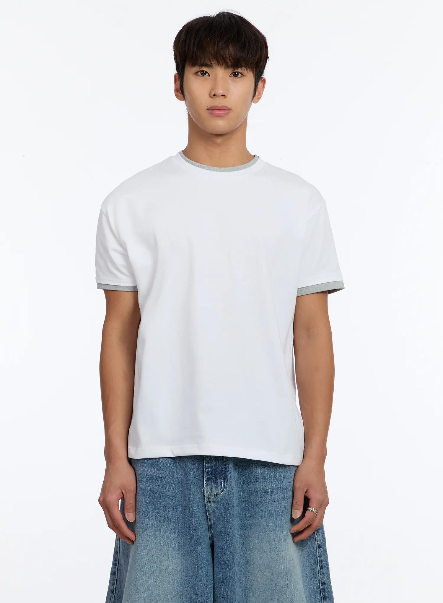 Men's Layered Crewneck T-Shirt IM530 - Image 9