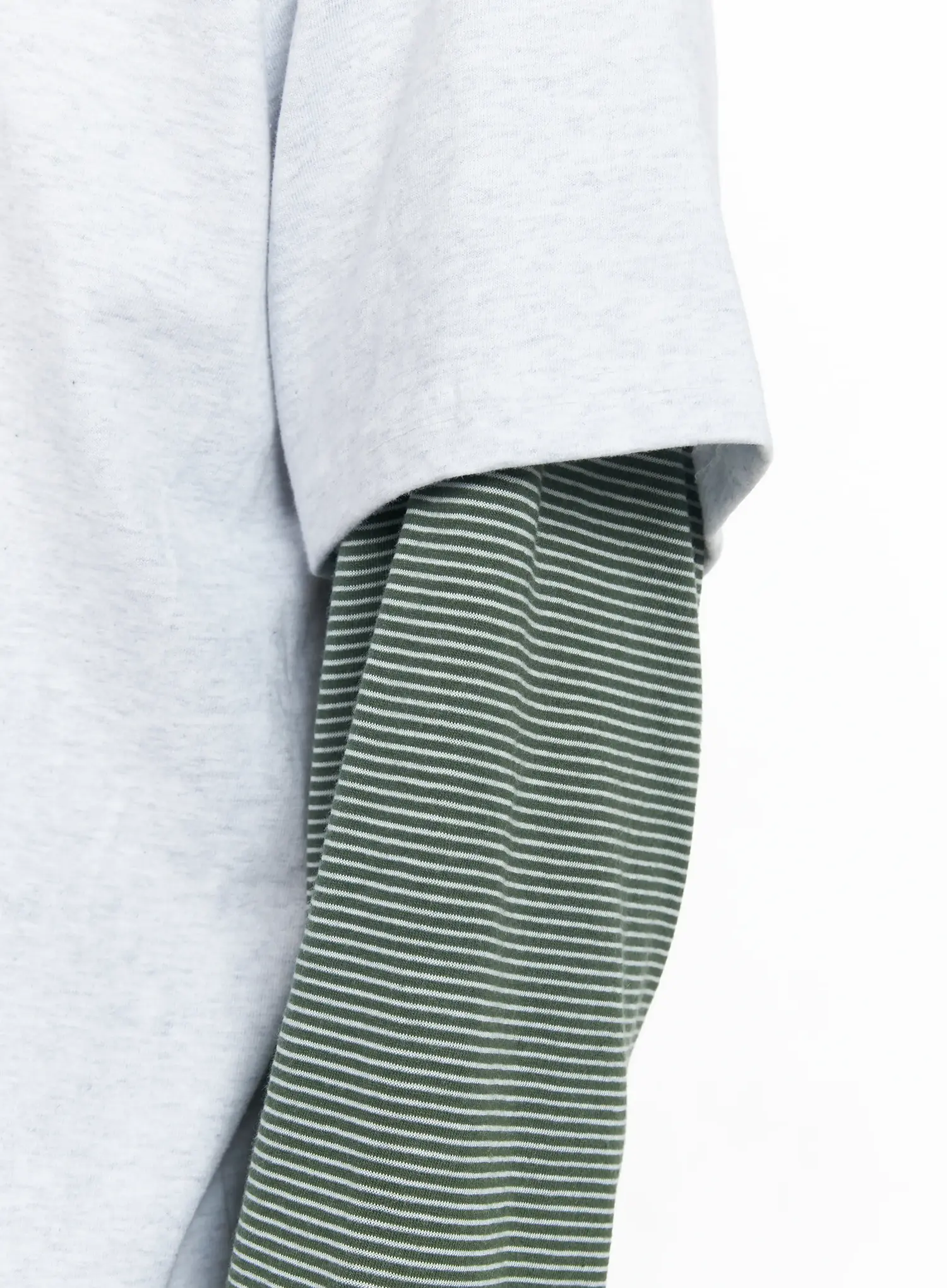 Men's Layered Graphic Striped Long Sleeve Tee IM511 - Image 10