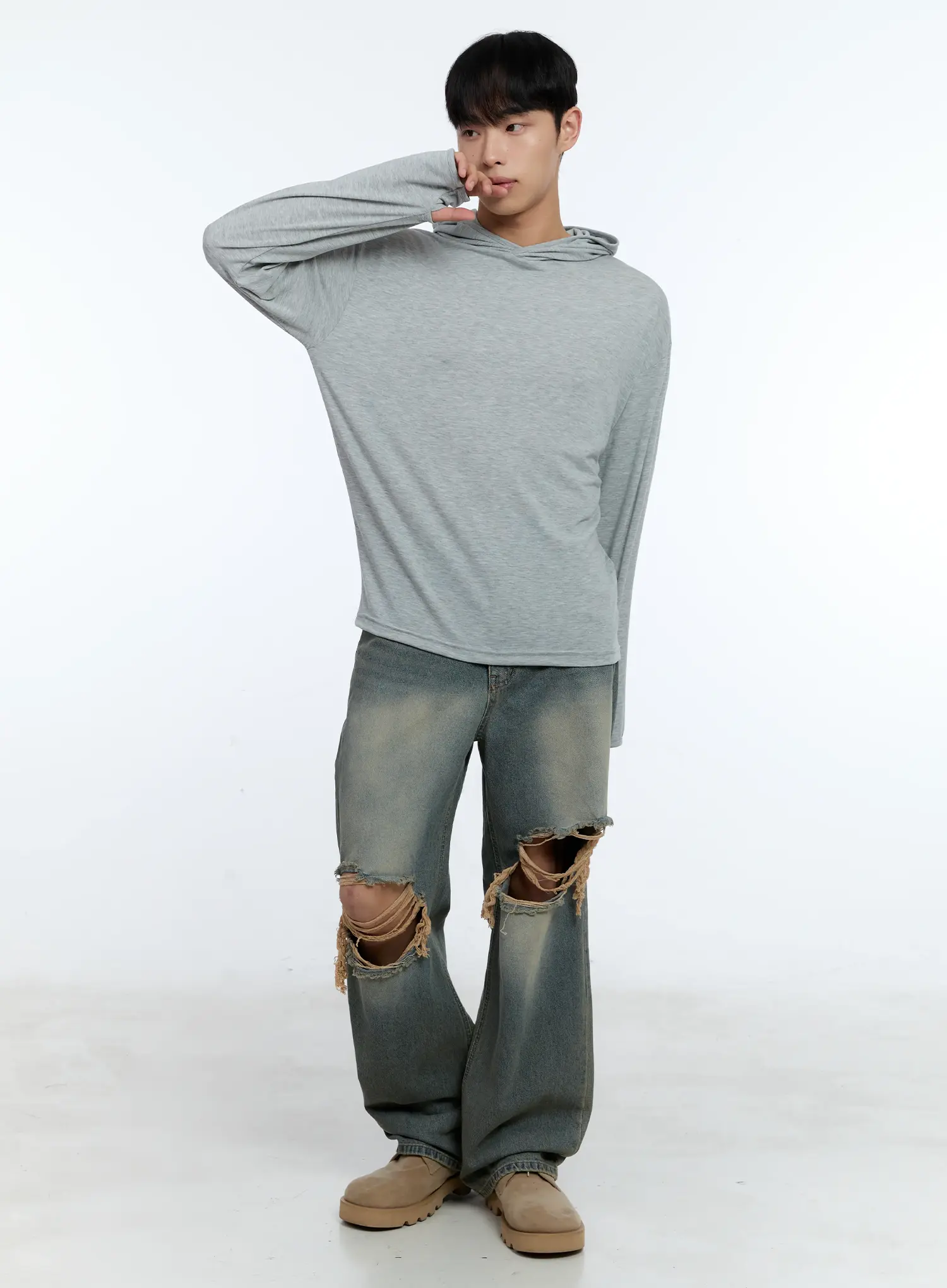 Men's Layered Hoodie Tee IL517 - Image 10