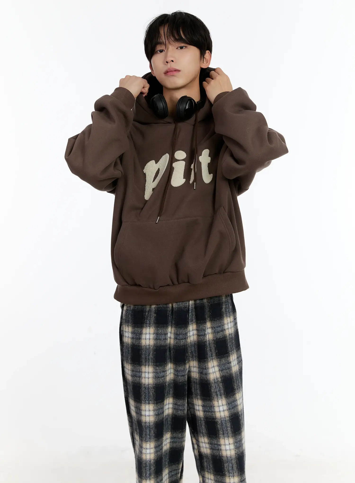 Men's Letter Embroidered Fleece Hoodie ID502 - Image 11