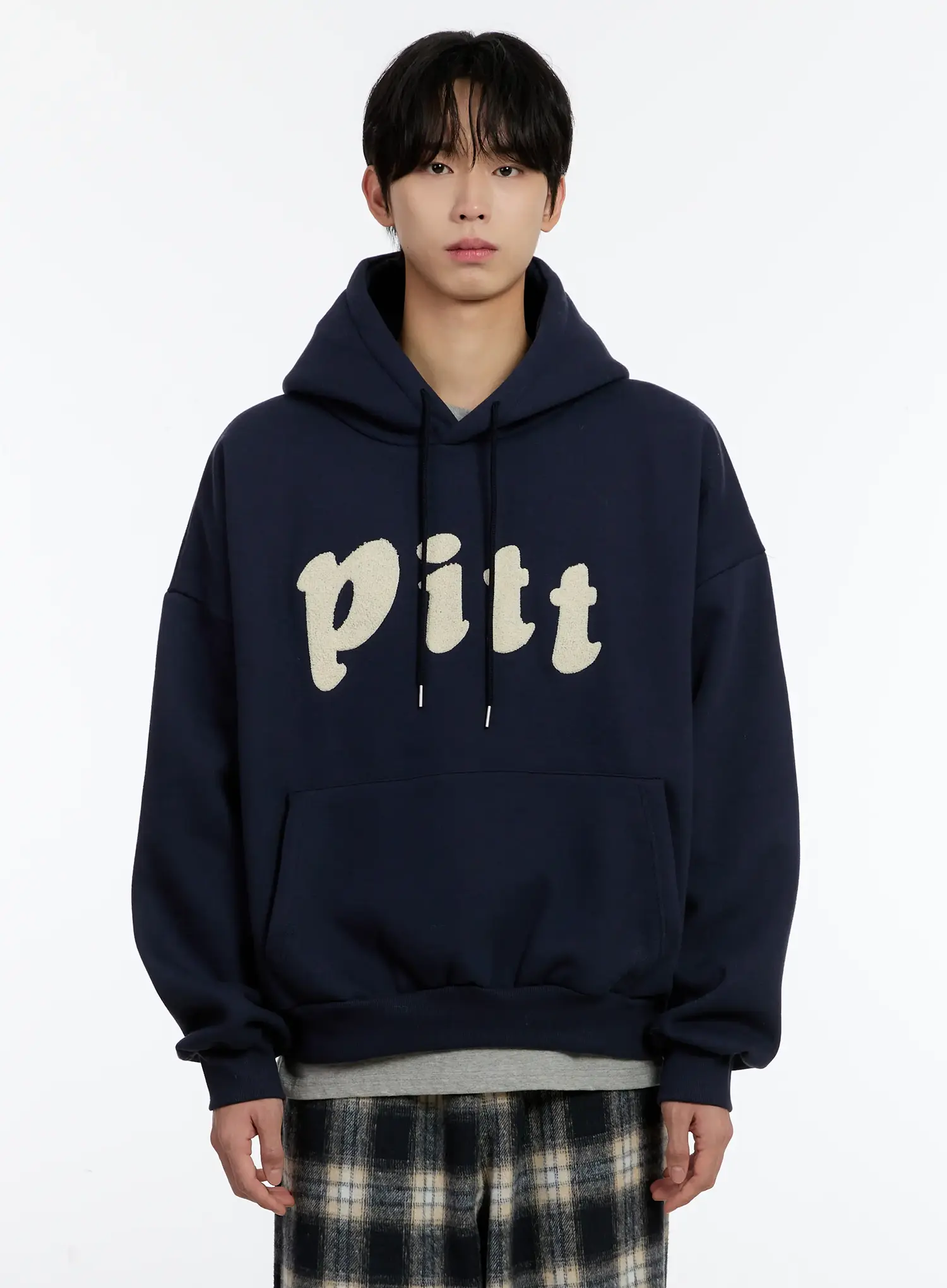 Men's Letter Embroidered Fleece Hoodie ID502 - Image 12