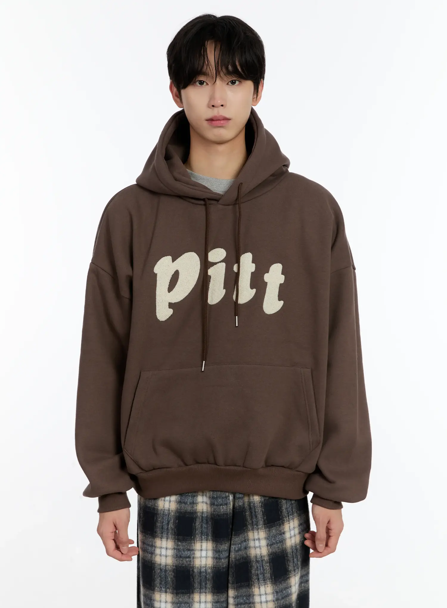 Men's Letter Embroidered Fleece Hoodie ID502 - Image 13