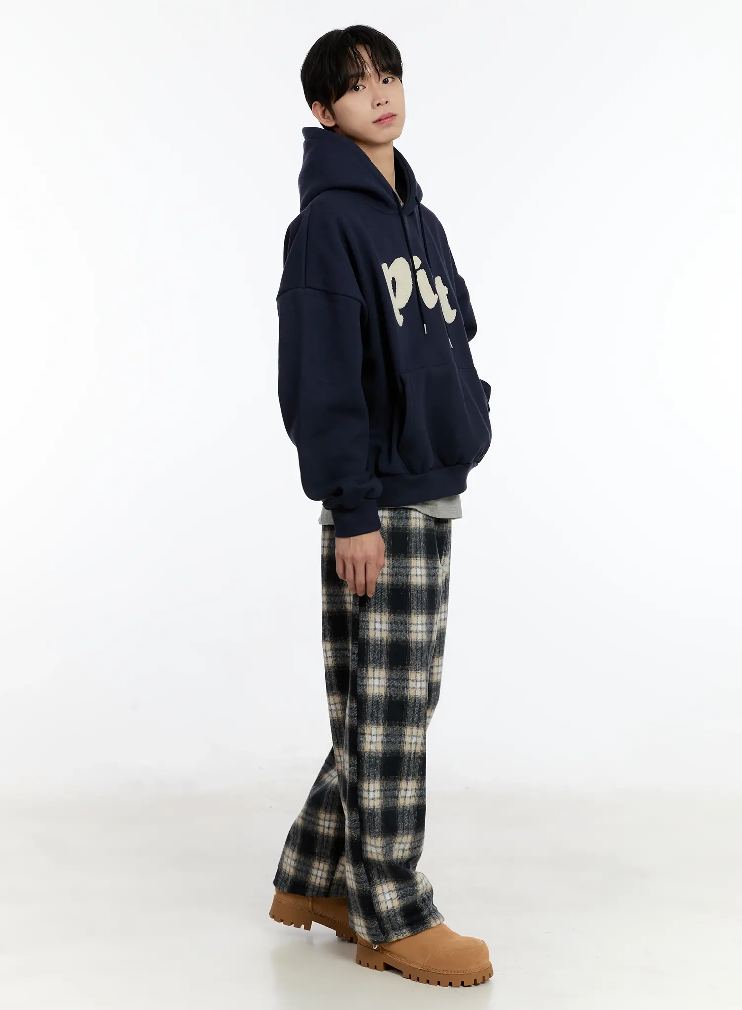 Men's Letter Embroidered Fleece Hoodie ID502 - Image 9