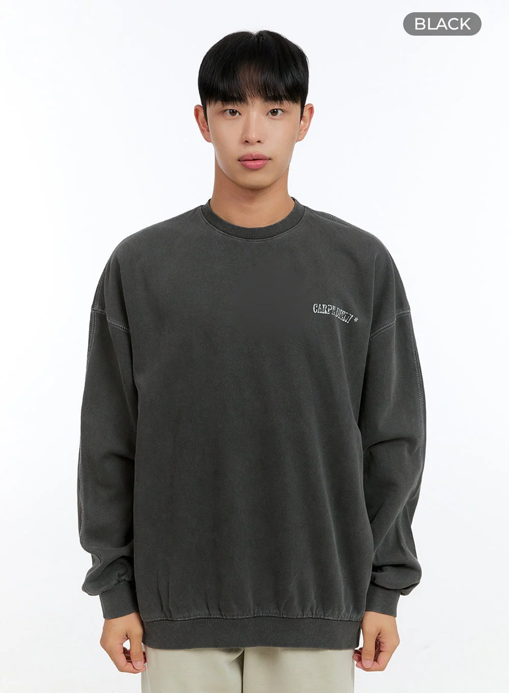 Men's Lettering Crew Neck Sweatshirt IG422 - Image 10