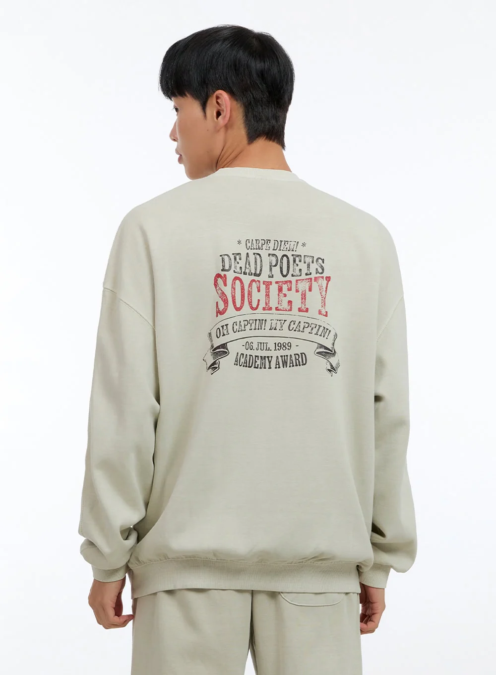 Men's Lettering Crew Neck Sweatshirt IG422 - Image 5