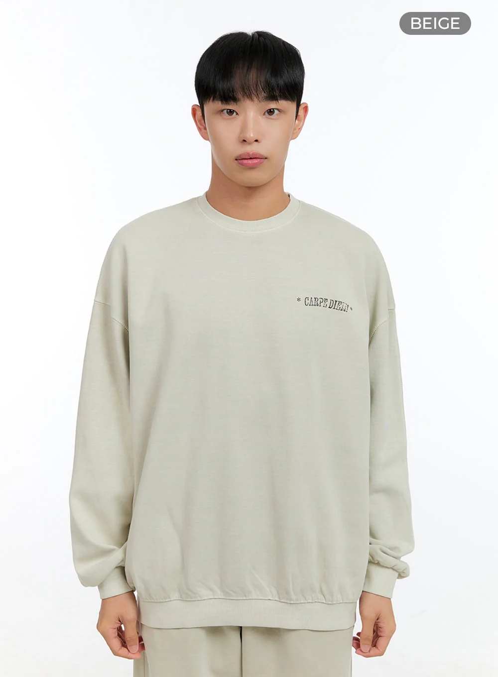 Men's Lettering Crew Neck Sweatshirt IG422 - Image 9