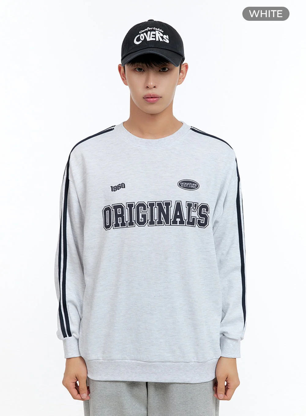 Men's Lettering Crew Neck Sweatshirt IS412 - Image 11