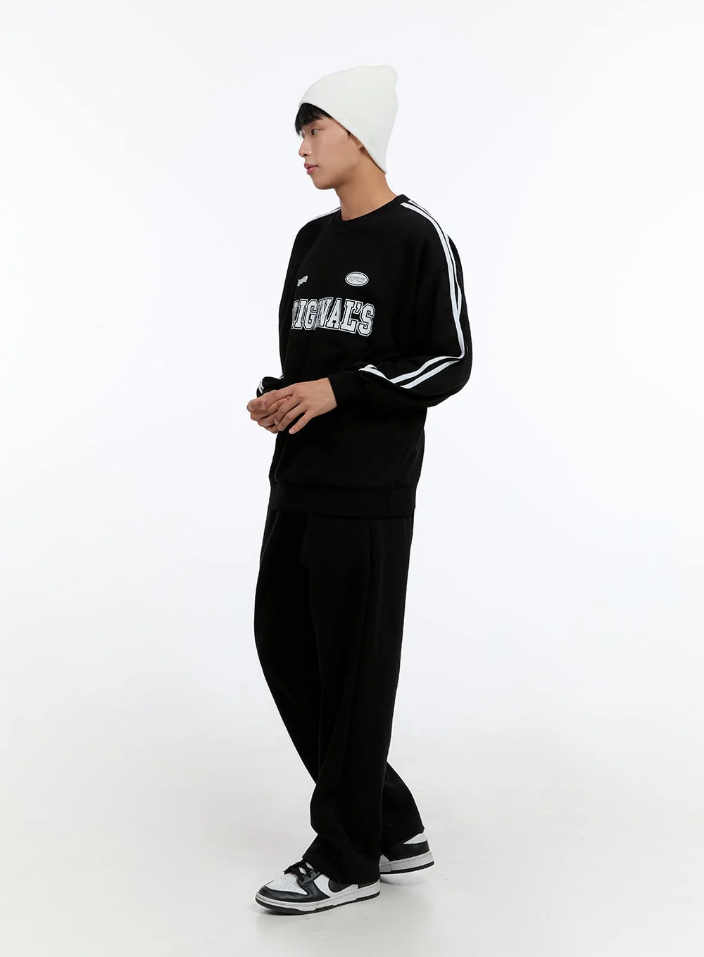 Men's Lettering Crew Neck Sweatshirt IS412 - Image 8