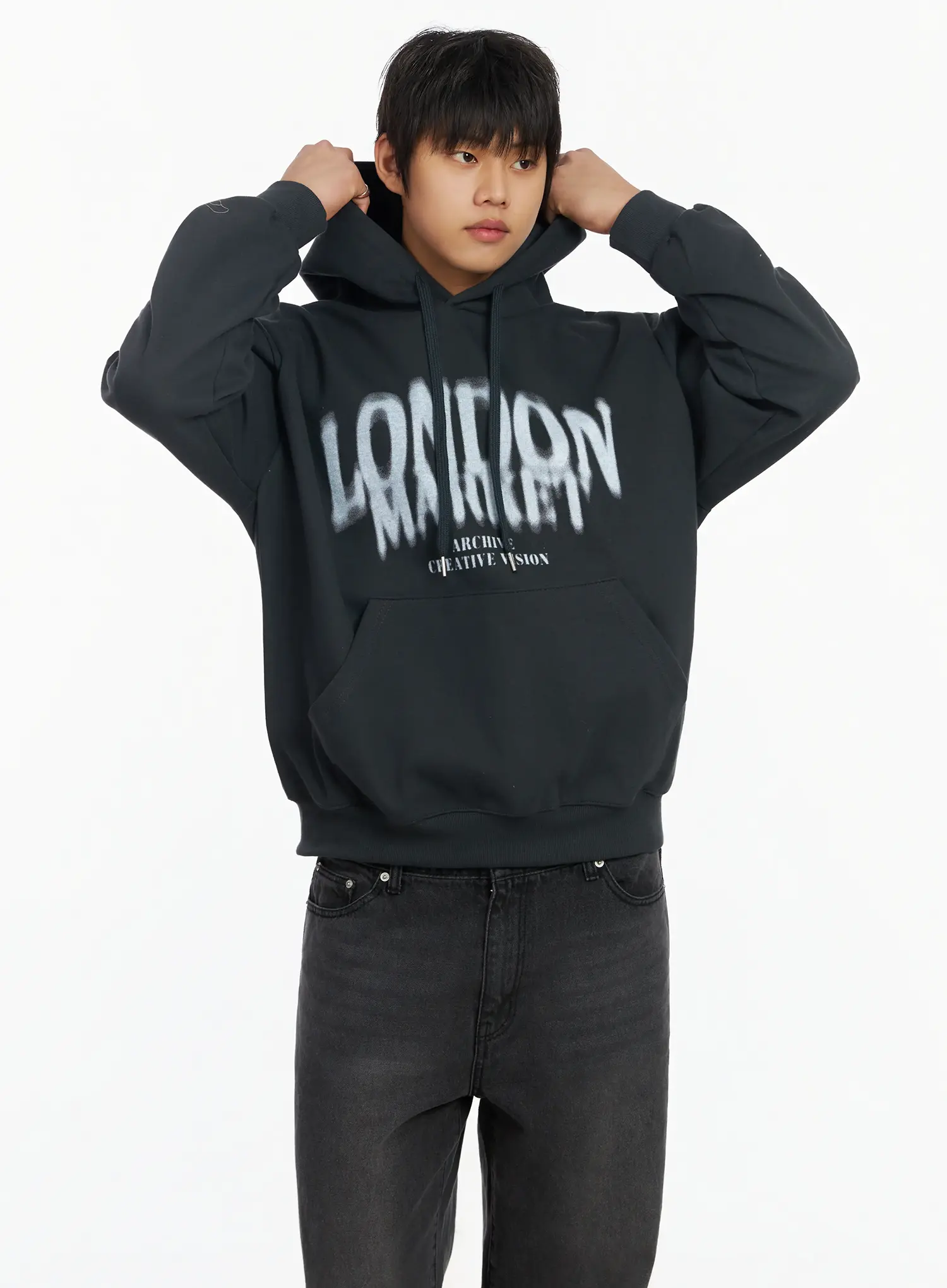 Men's Lettering Hoodie IF503