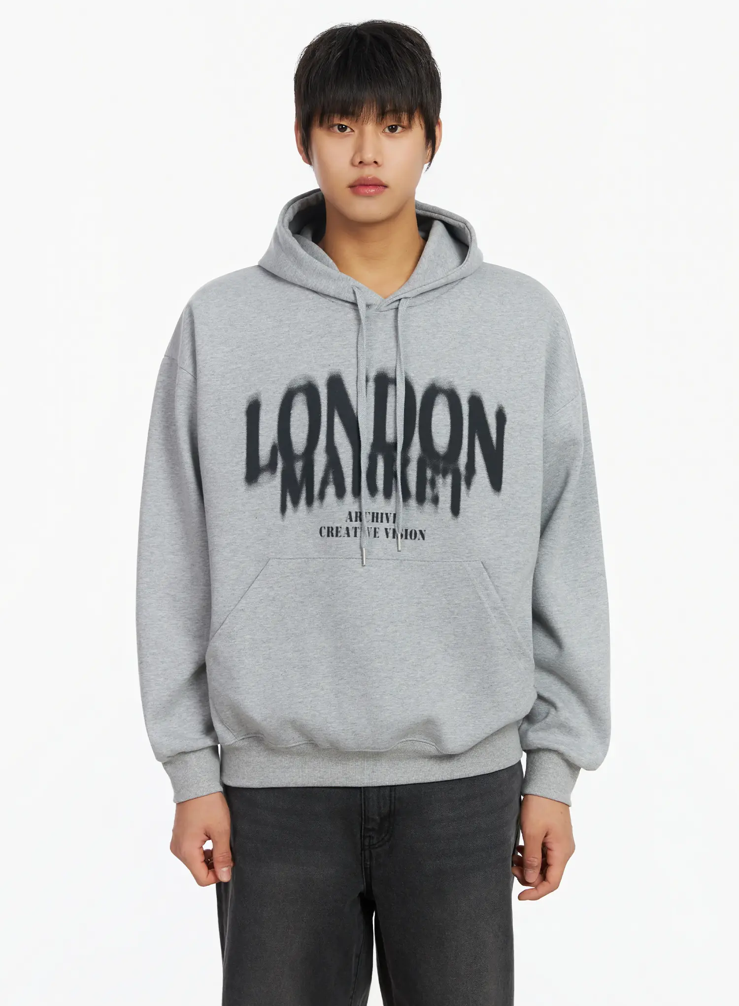 Men's Lettering Hoodie IF503 - Image 11