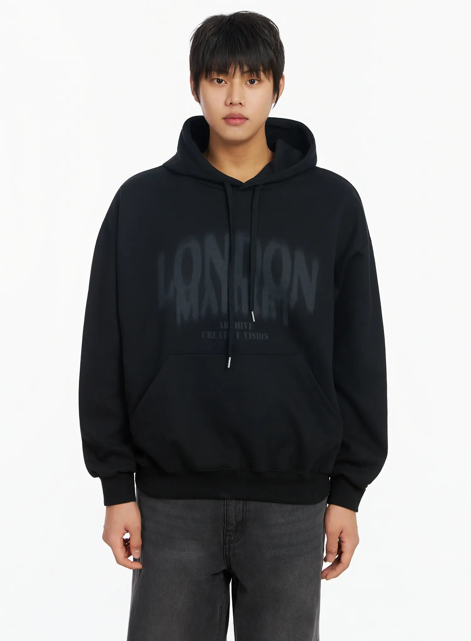 Men's Lettering Hoodie IF503 - Image 12