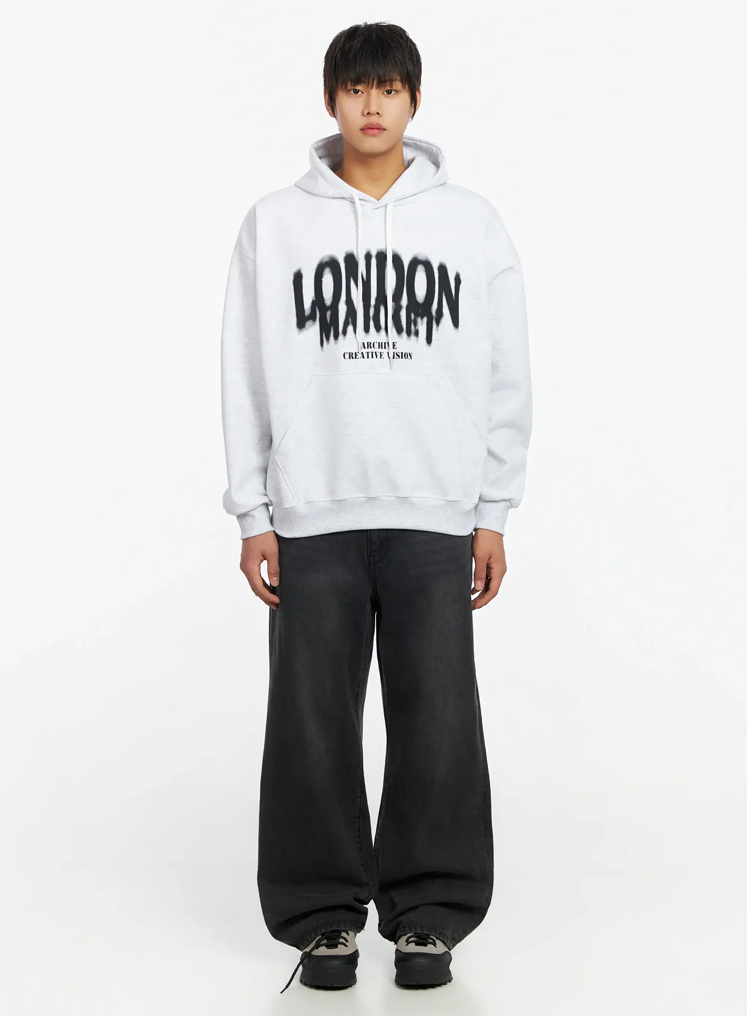 Men's Lettering Hoodie IF503 - Image 3