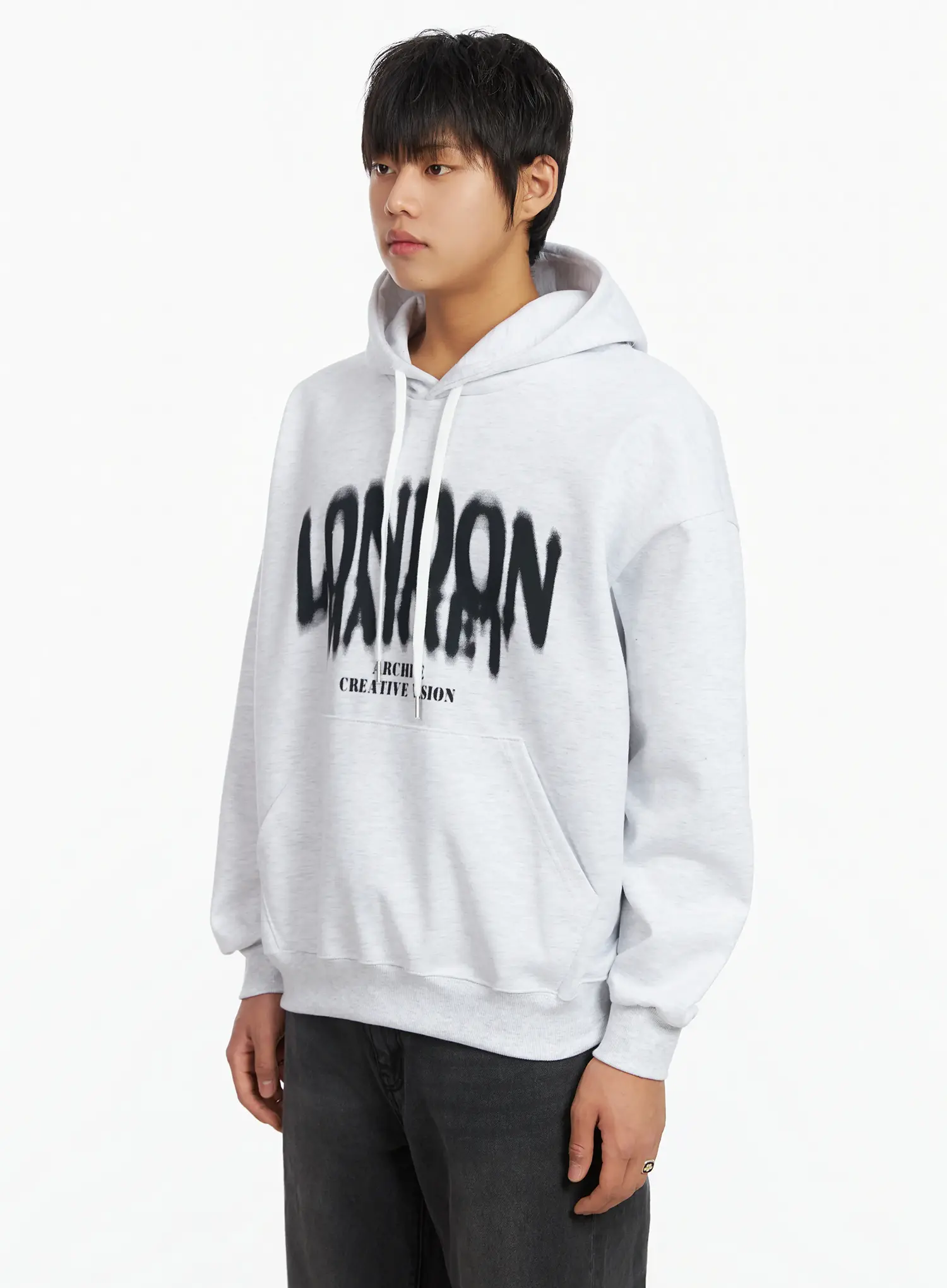 Men's Lettering Hoodie IF503 - Image 4
