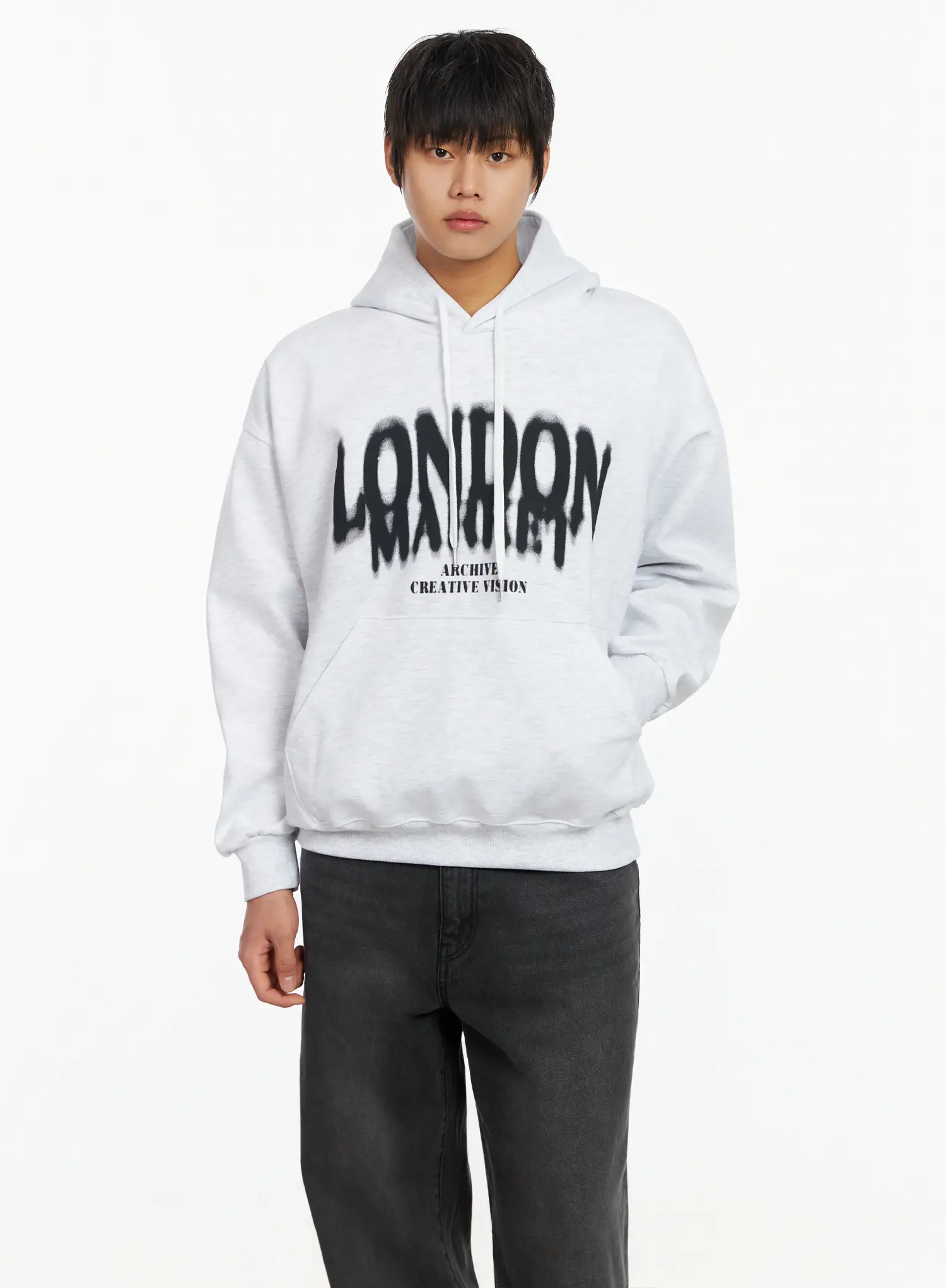 Men's Lettering Hoodie IF503 - Image 6