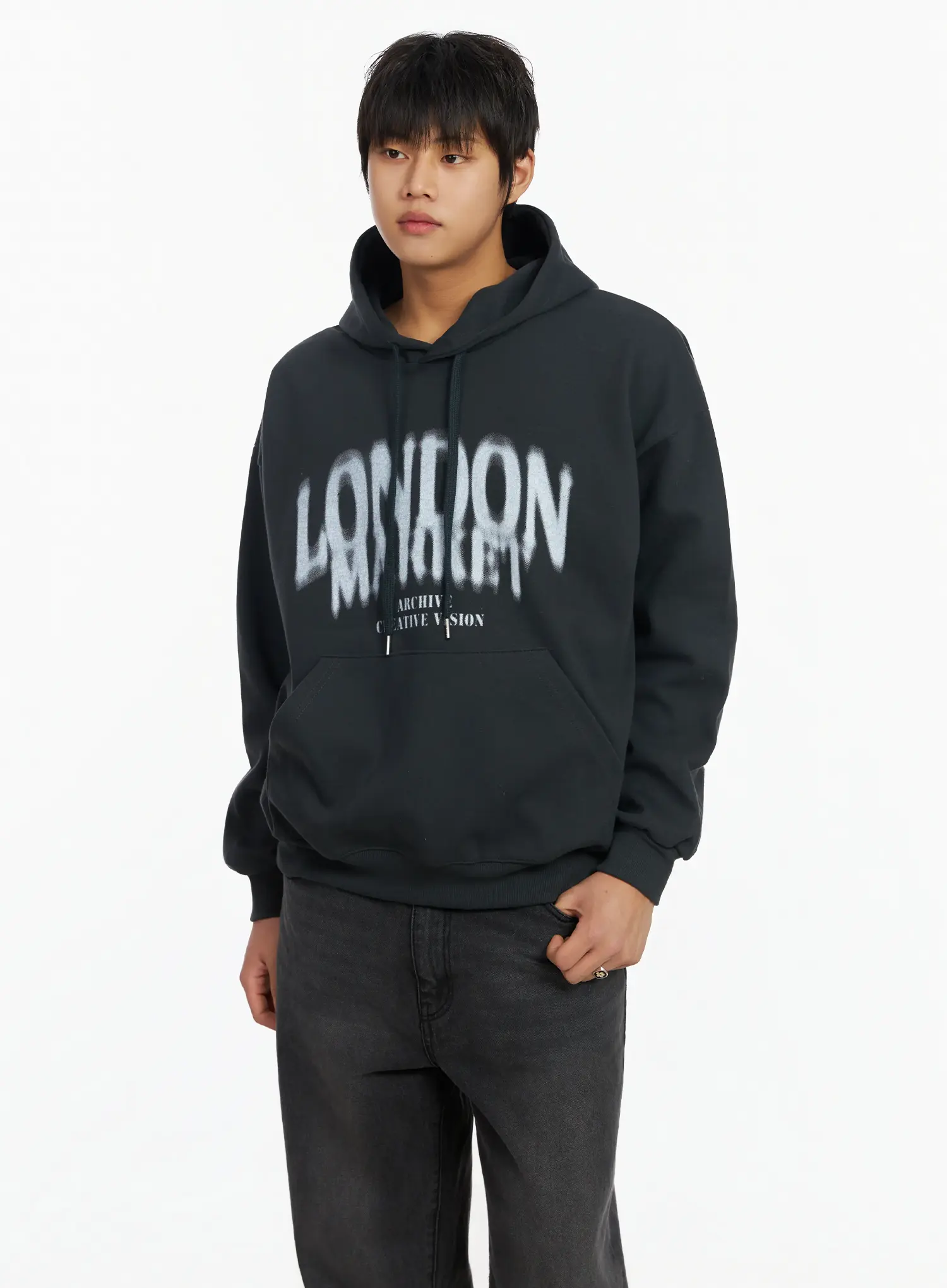 Men's Lettering Hoodie IF503 - Image 8