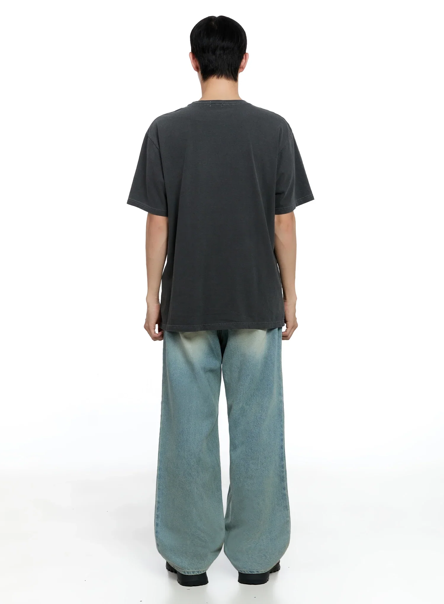 Men's Light-Wash Baggy Jeans IG520 - Image 11