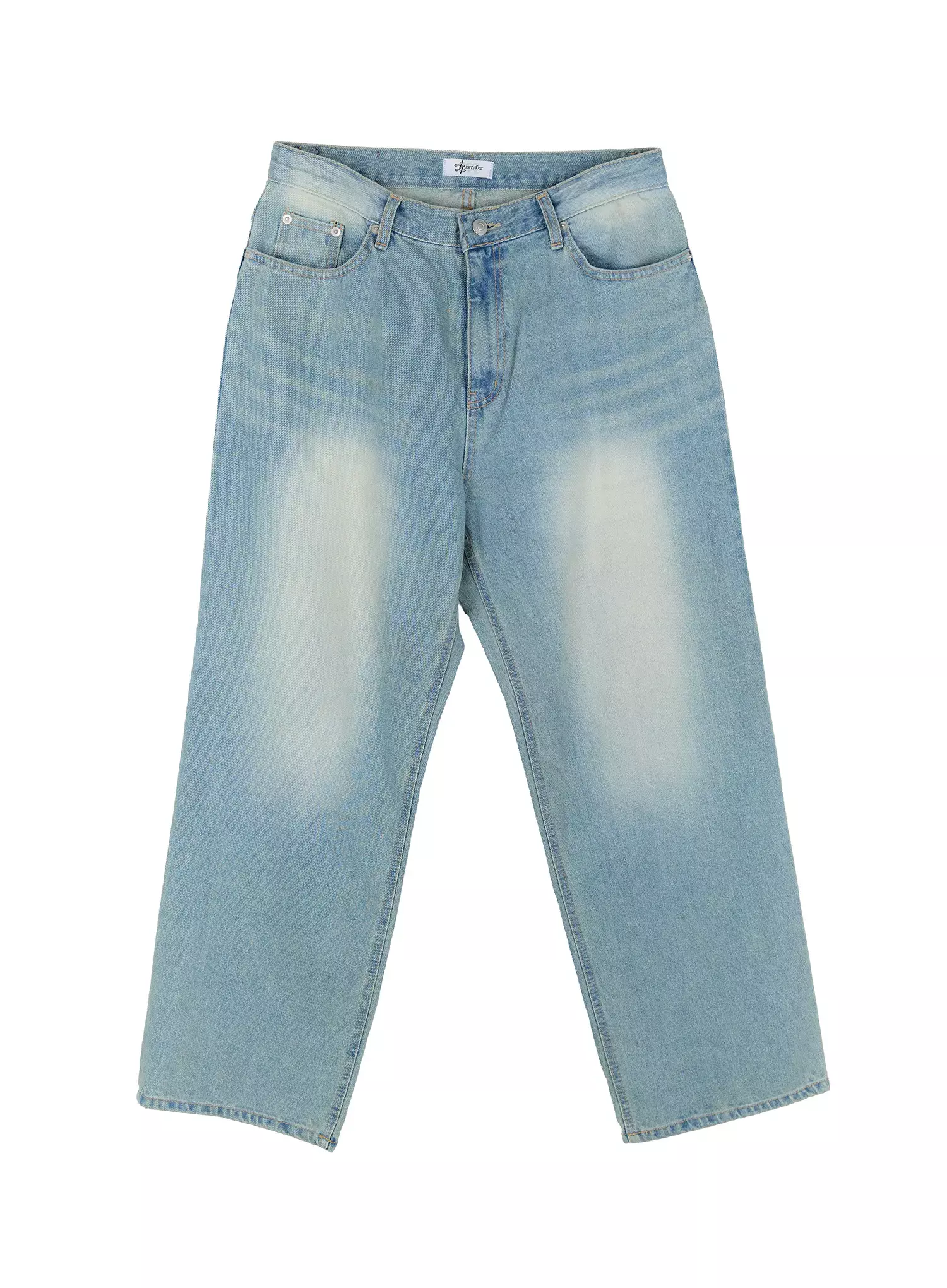 Men's Light-Wash Baggy Jeans IG520 - Image 14