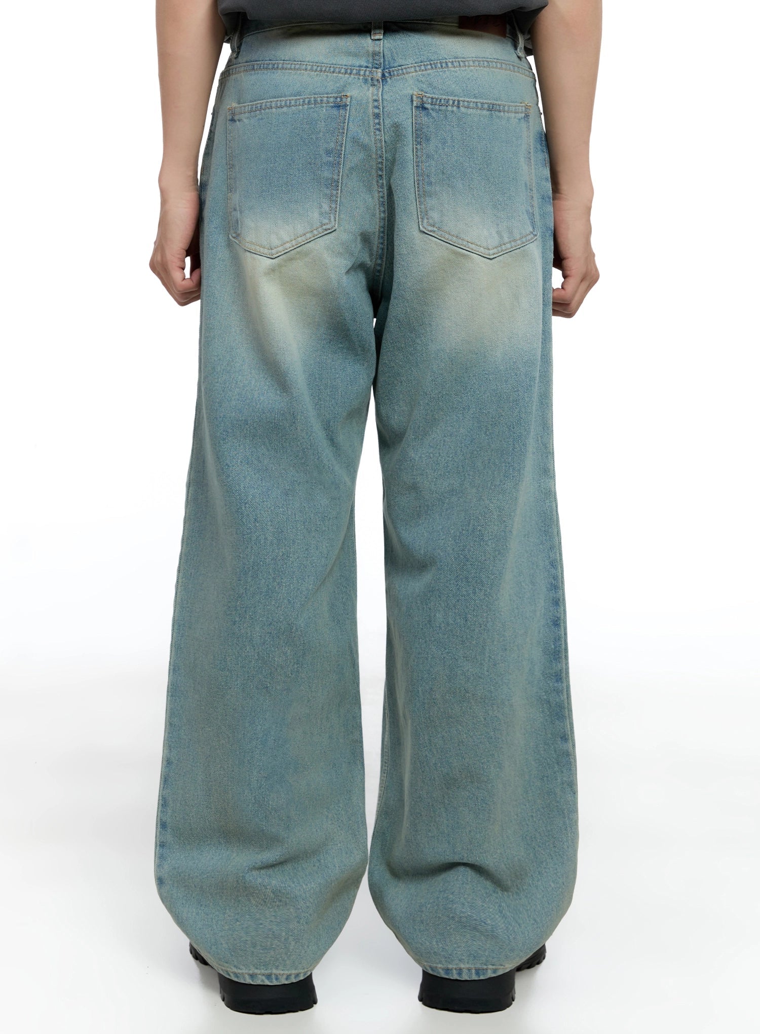 Men's Light-Wash Baggy Jeans IG520 - Image 8