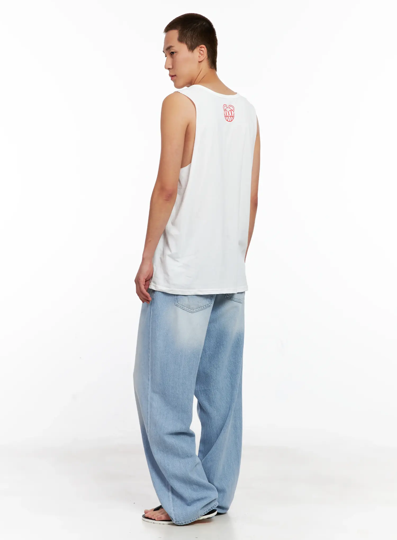 Men's Light-Wash Denim Jeans IG508 - Image 12