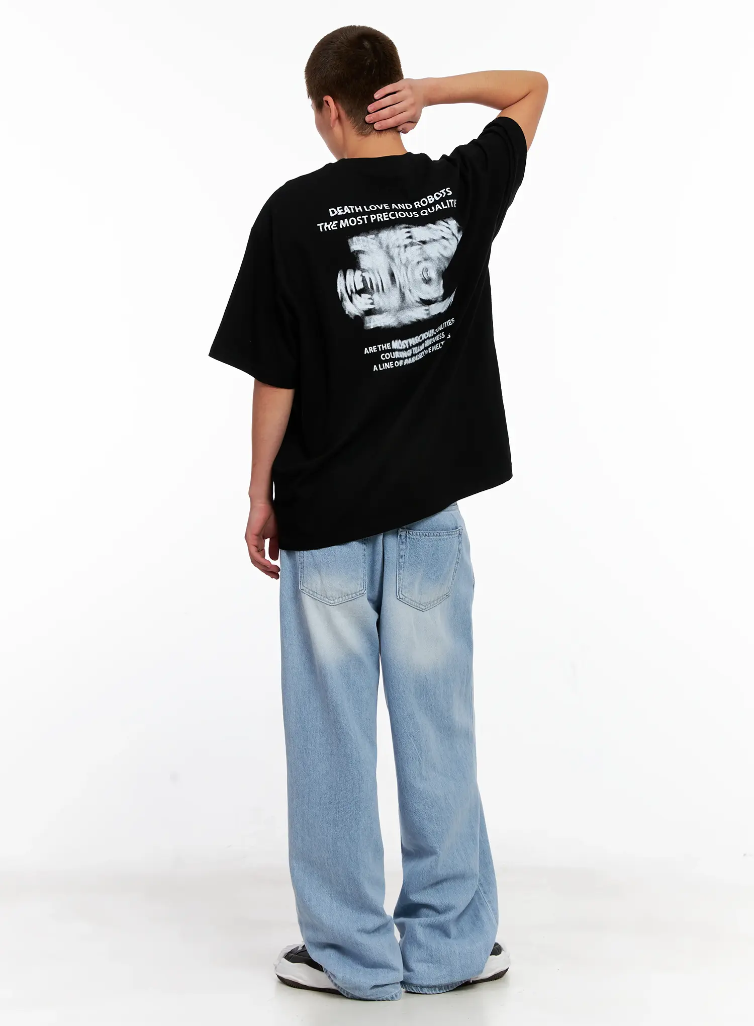 Men's Light-Wash Denim Jeans IG508 - Image 15