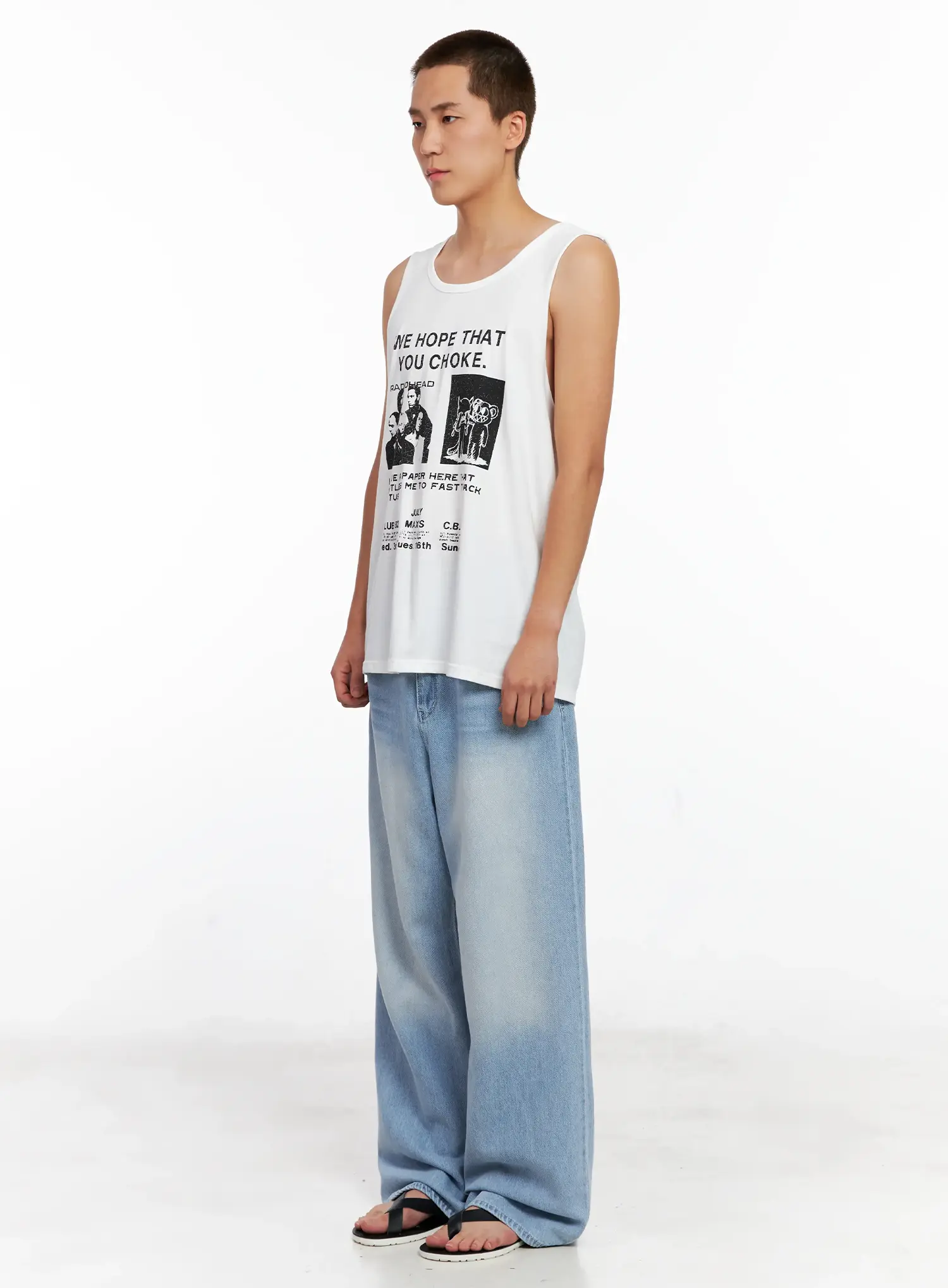 Men's Light-Wash Denim Jeans IG508 - Image 6