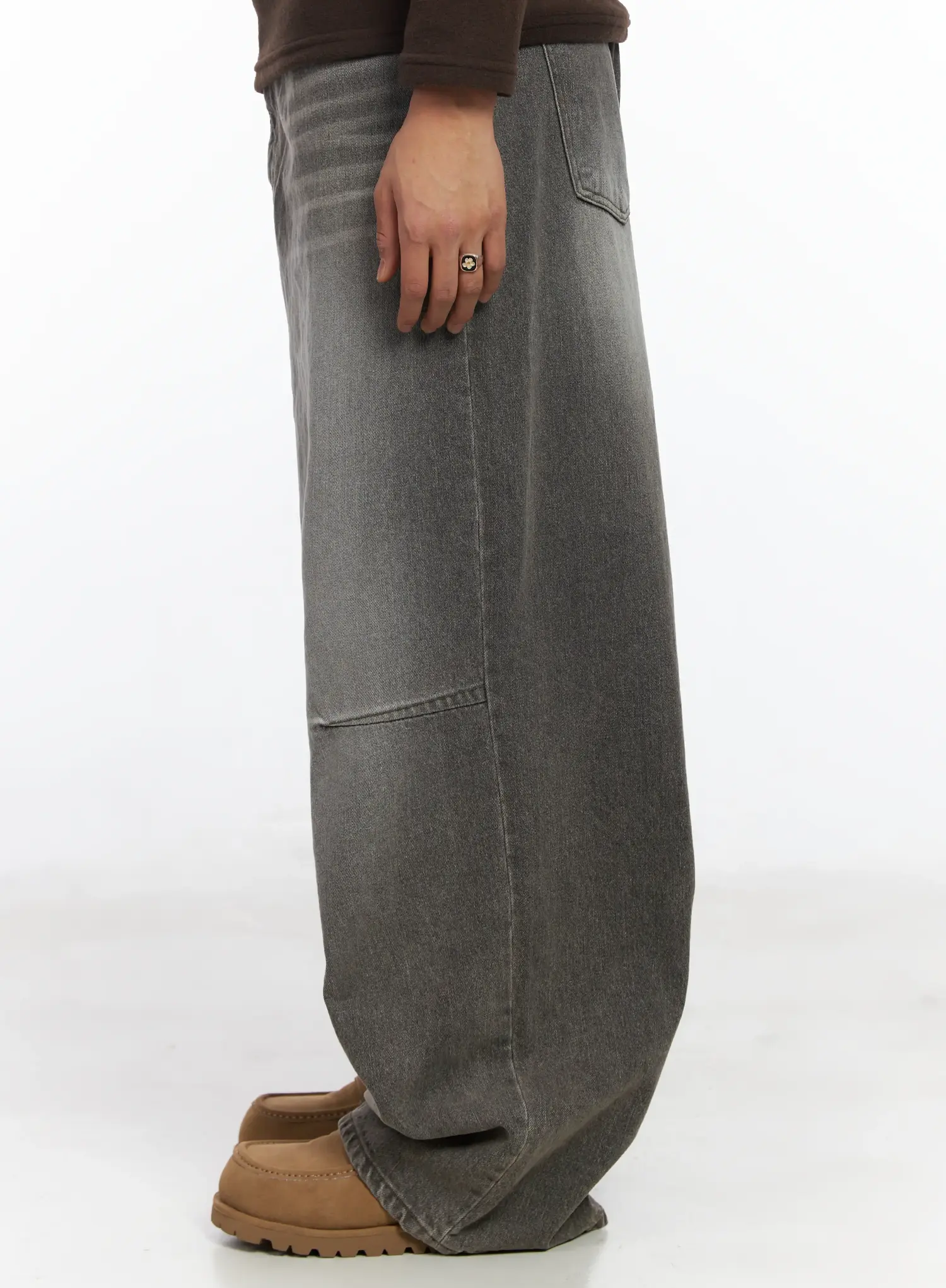 Men's Light Wash Wide Leg Jeans IF503 - Image 5