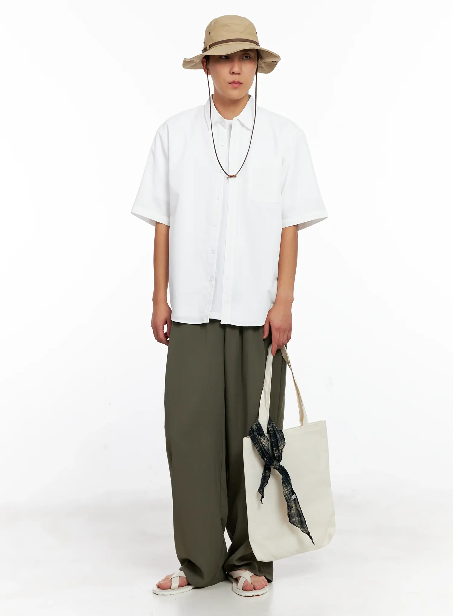 Men's Linen Pintuck Slacks IG511 - Image 11