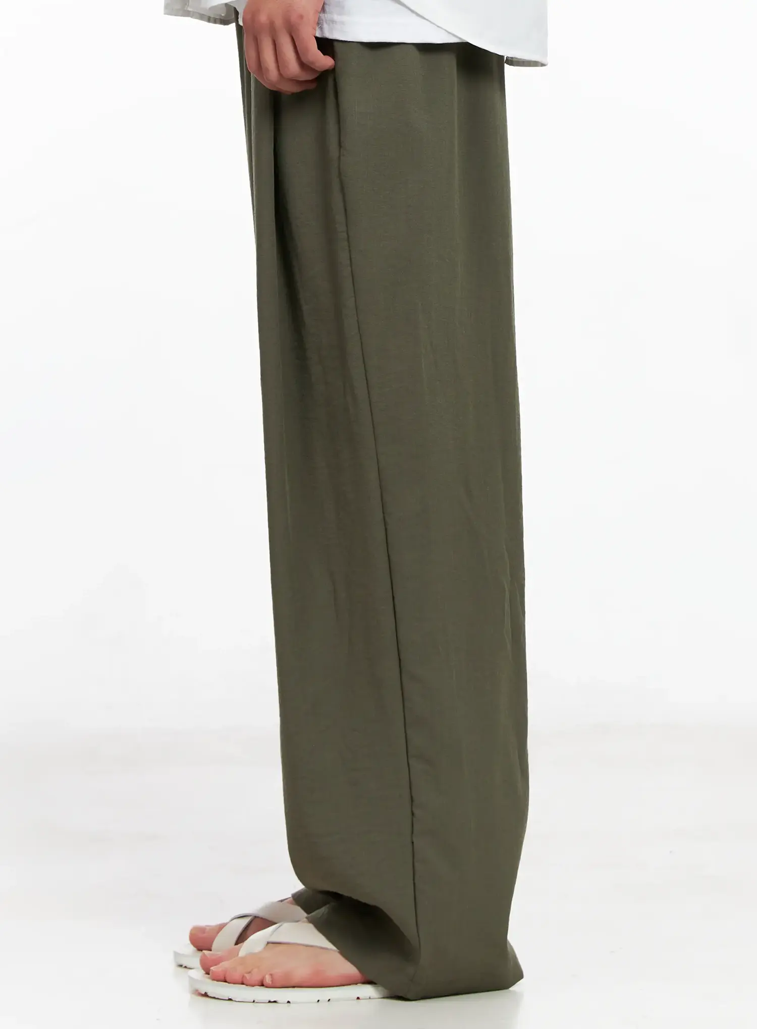 Men's Linen Pintuck Slacks IG511 - Image 5