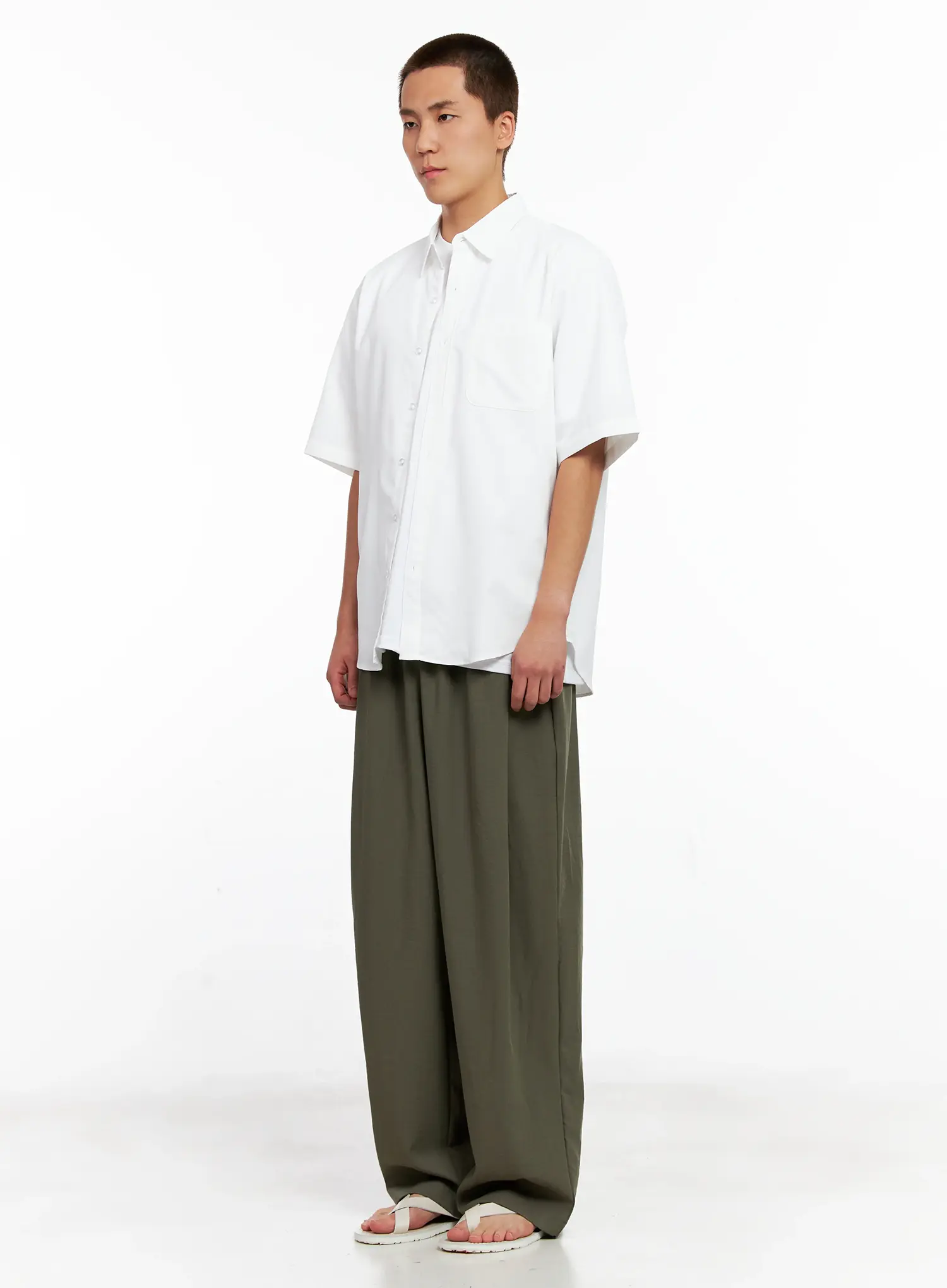 Men's Linen Pintuck Slacks IG511 - Image 7