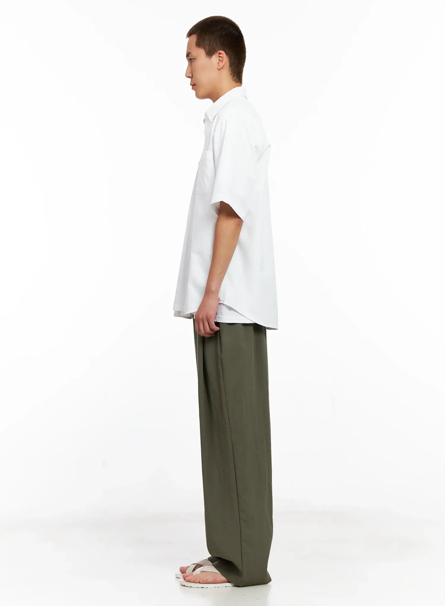 Men's Linen Pintuck Slacks IG511 - Image 8