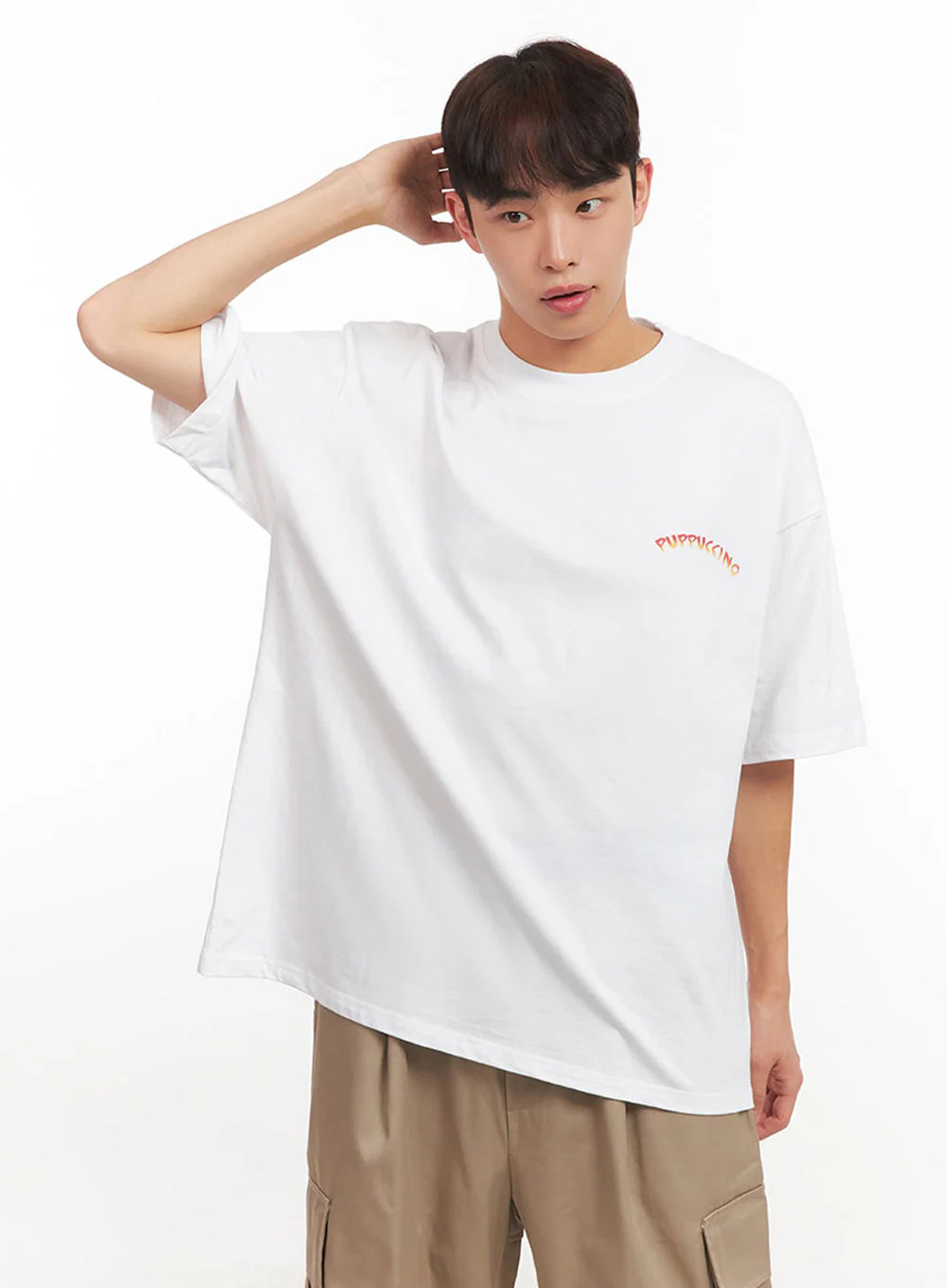 Men's Logo Oversized T-Shirt IF517 - Image 5