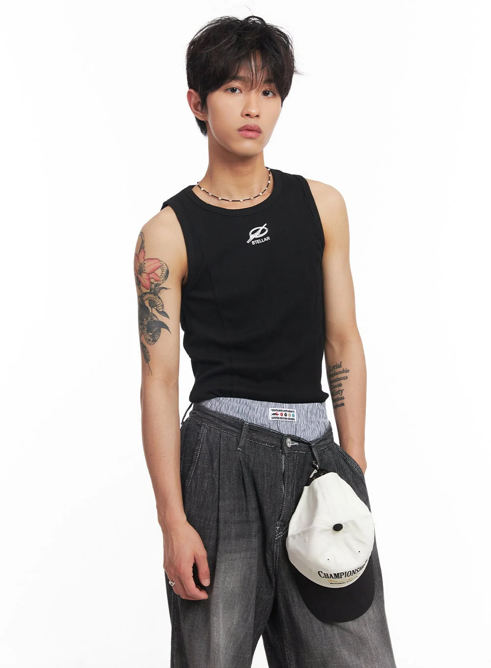 Men's Logo Slim Tank Top IY508 - Image 11