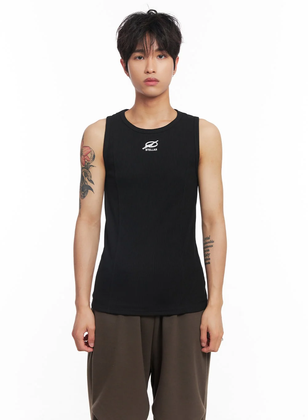 Men's Logo Slim Tank Top IY508 - Image 13
