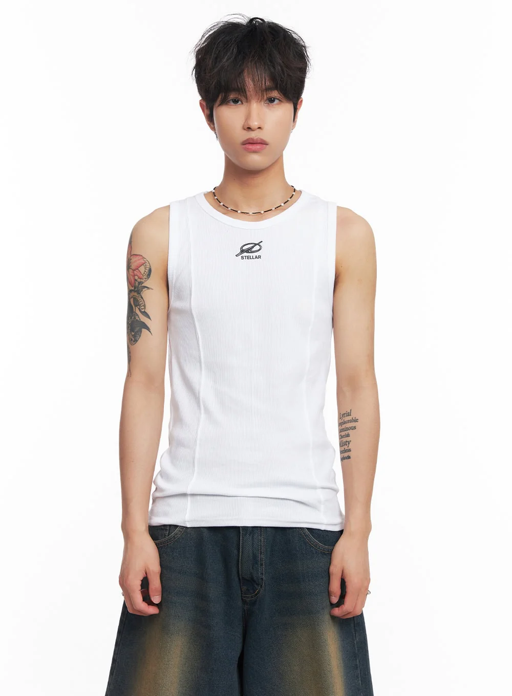 Men's Logo Slim Tank Top IY508 - Image 14