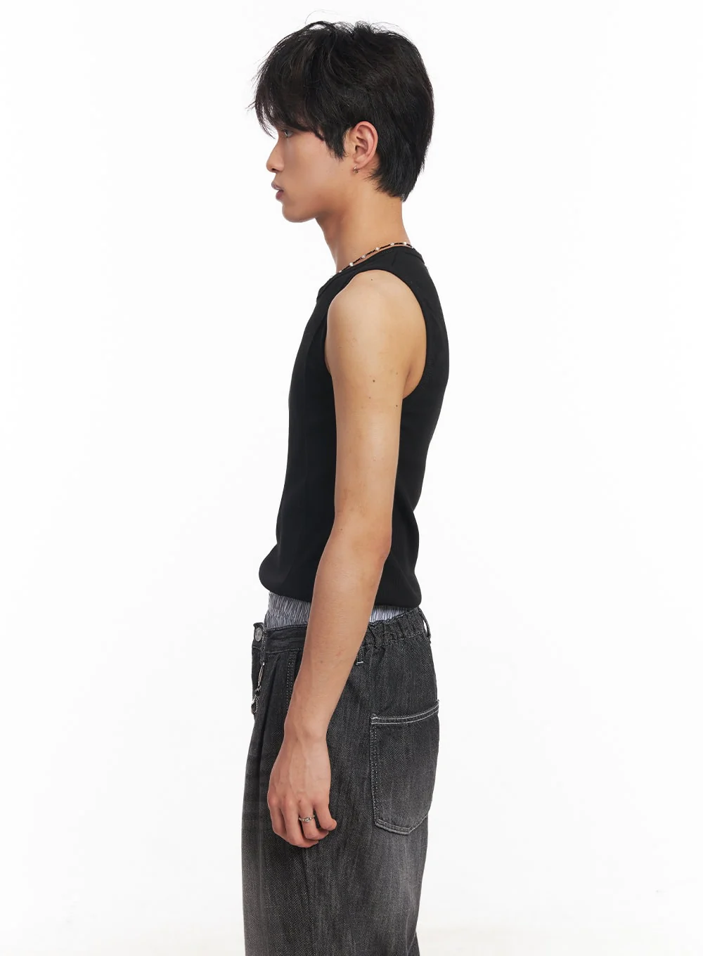 Men's Logo Slim Tank Top IY508 - Image 6