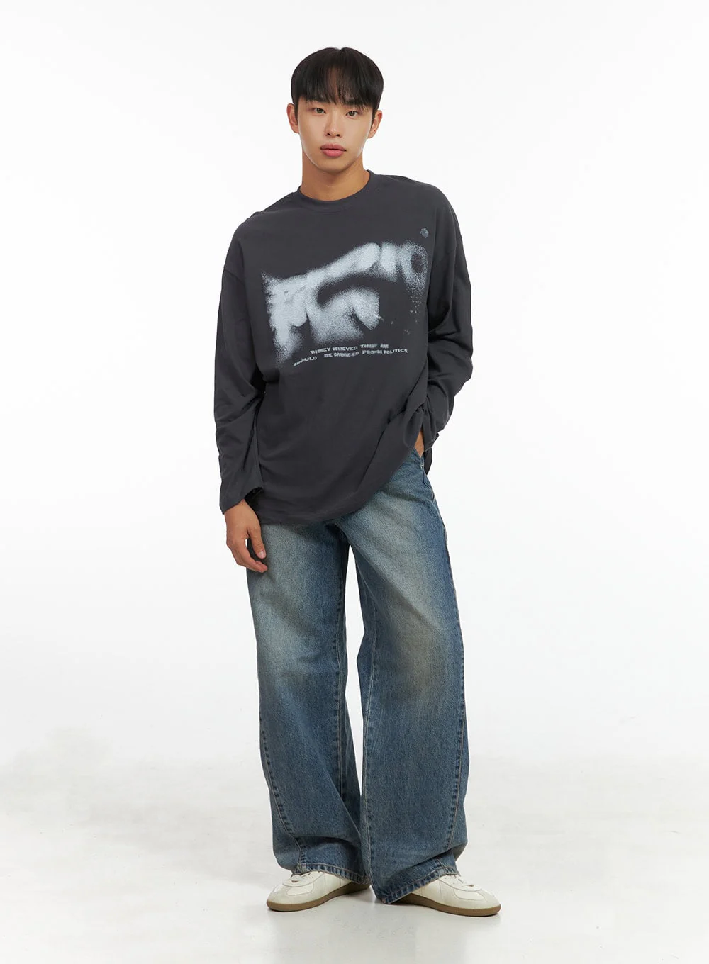 Men's Long Sleeve Casual Graphic Cotton Tee CO408 - Image 3