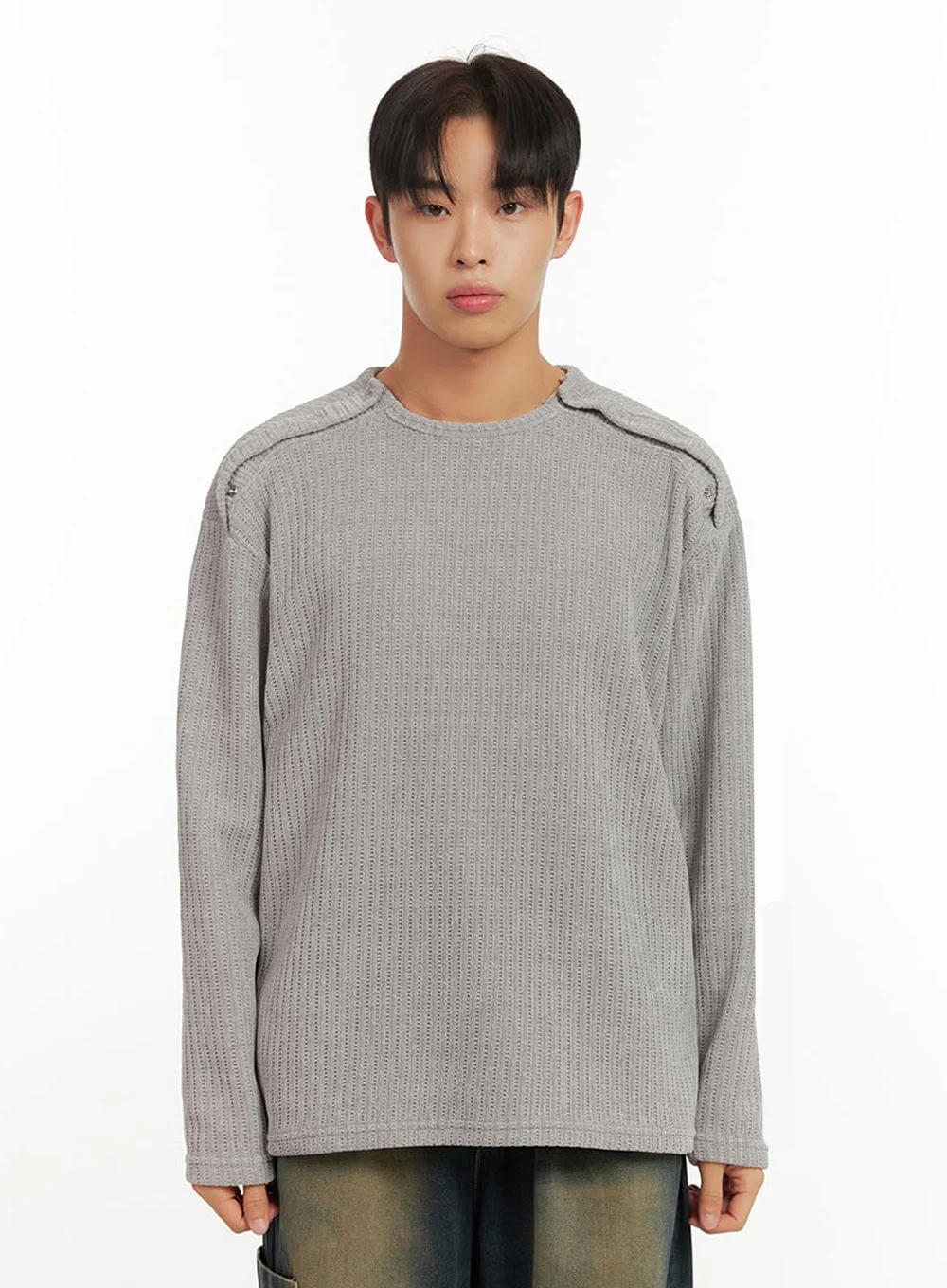 Men's Long Sleeve Solid Sweater ID406 - Image 10
