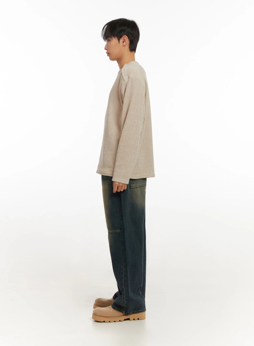 Men's Long Sleeve Solid Sweater ID406 - Image 7