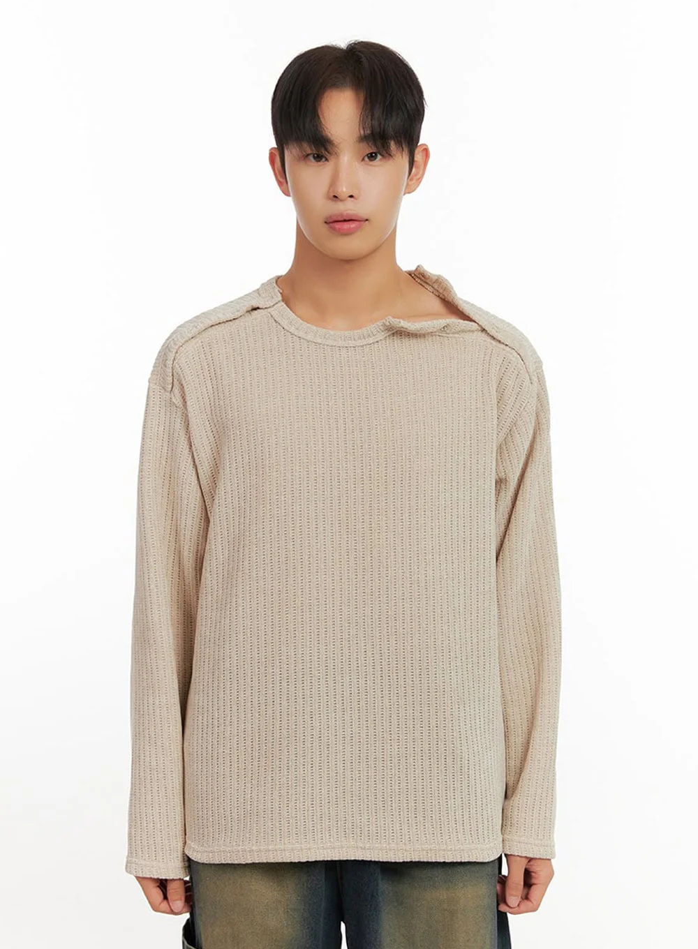 Men's Long Sleeve Solid Sweater ID406 - Image 9