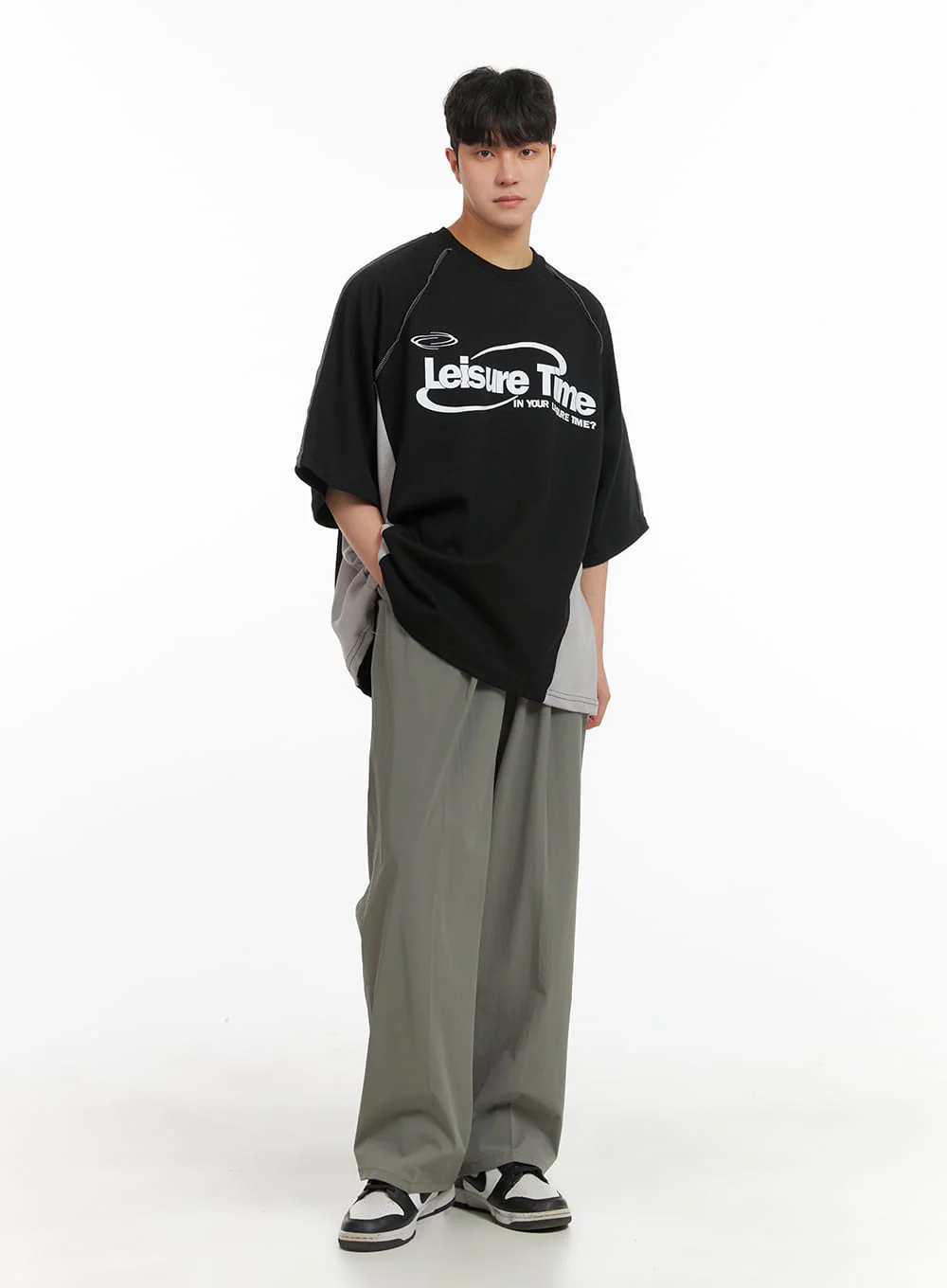 Men's Loose Fit Cotton Graphic T-Shirt IA402 - Image 3