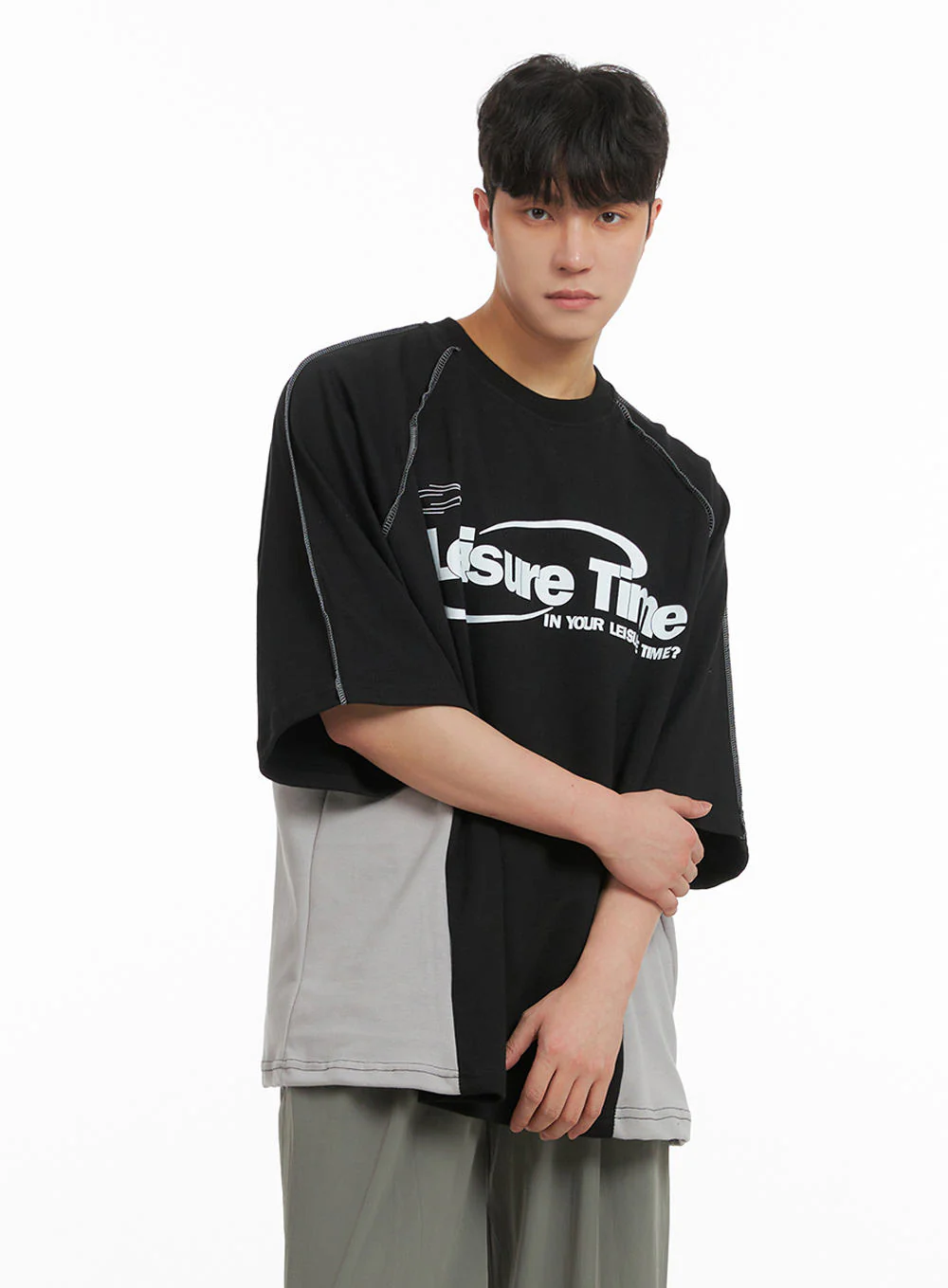 Men's Loose Fit Cotton Graphic T-Shirt IA402 - Image 4