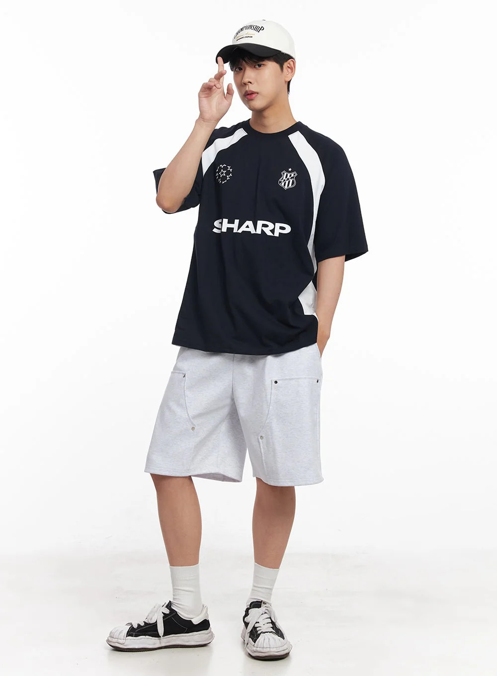 Men's Loose-Fit Graphic Raglan T-Shirt IY520 - Image 2