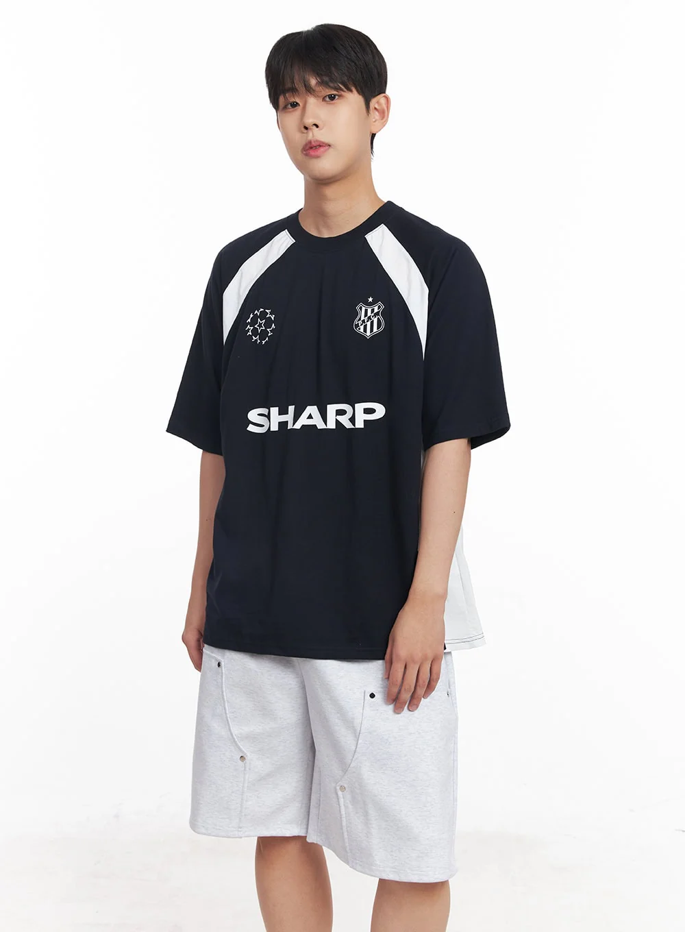 Men's Loose-Fit Graphic Raglan T-Shirt IY520 - Image 3